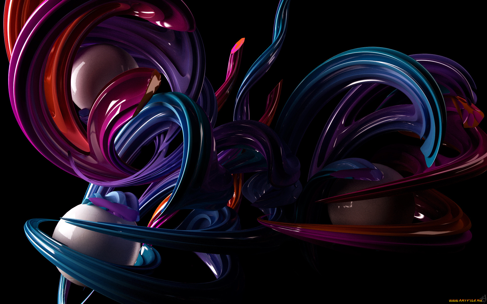 3д, графика, fractal, фракталы, фон, цвет, узор