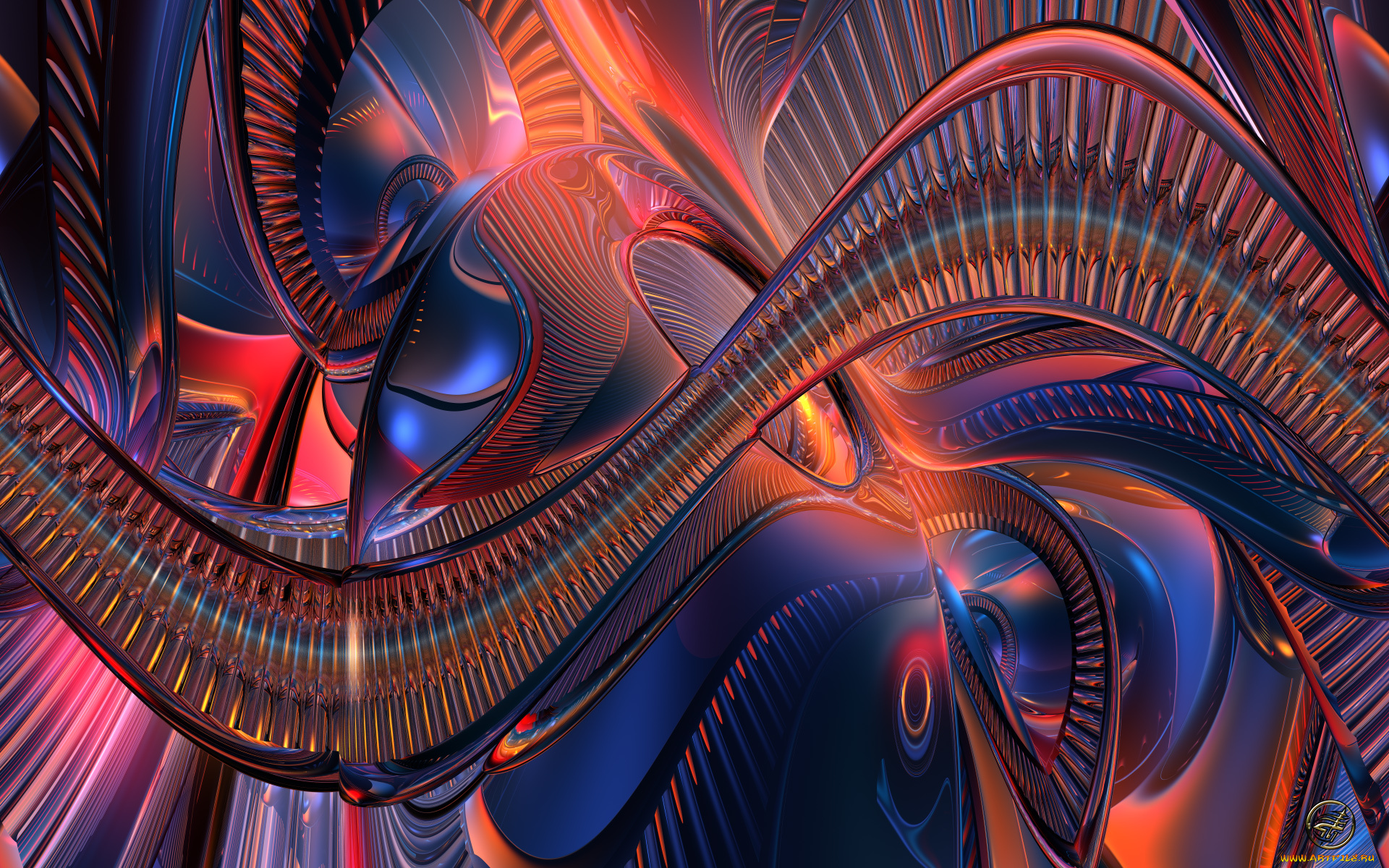 3д, графика, fractal, фракталы, фон, узор, цвета