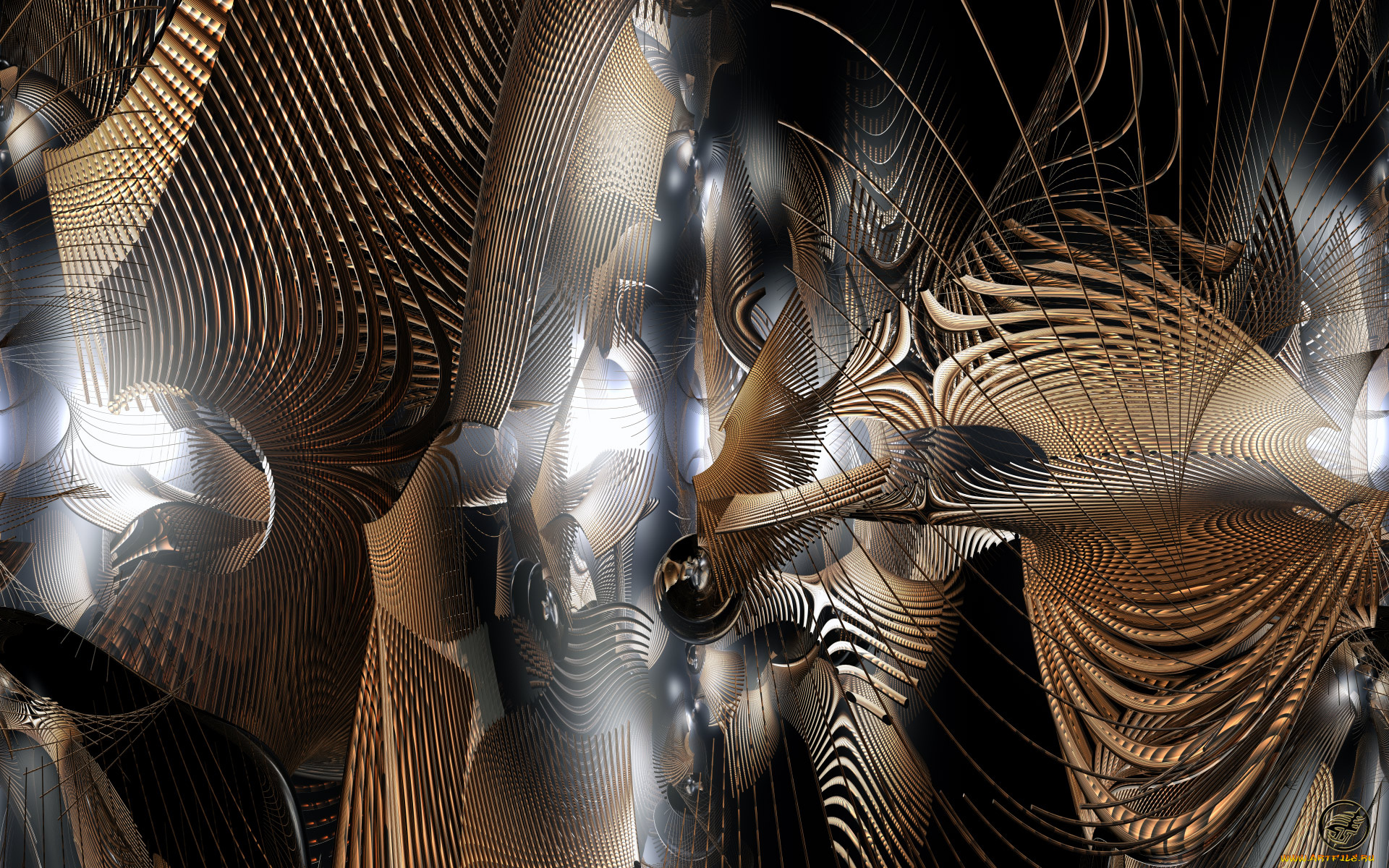 3д, графика, fractal, фракталы, узор, фон, цвета