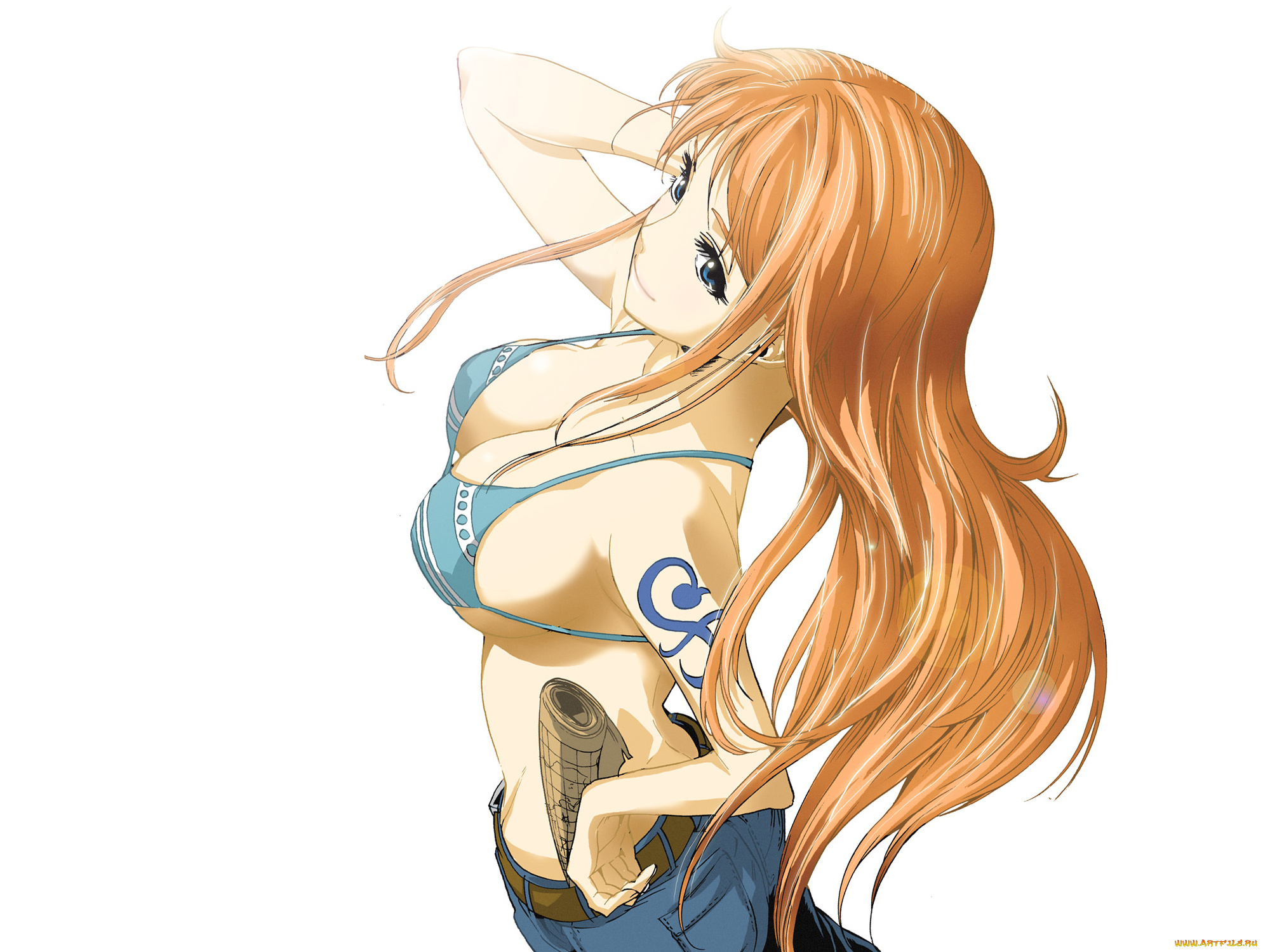 аниме, one, piece, nami