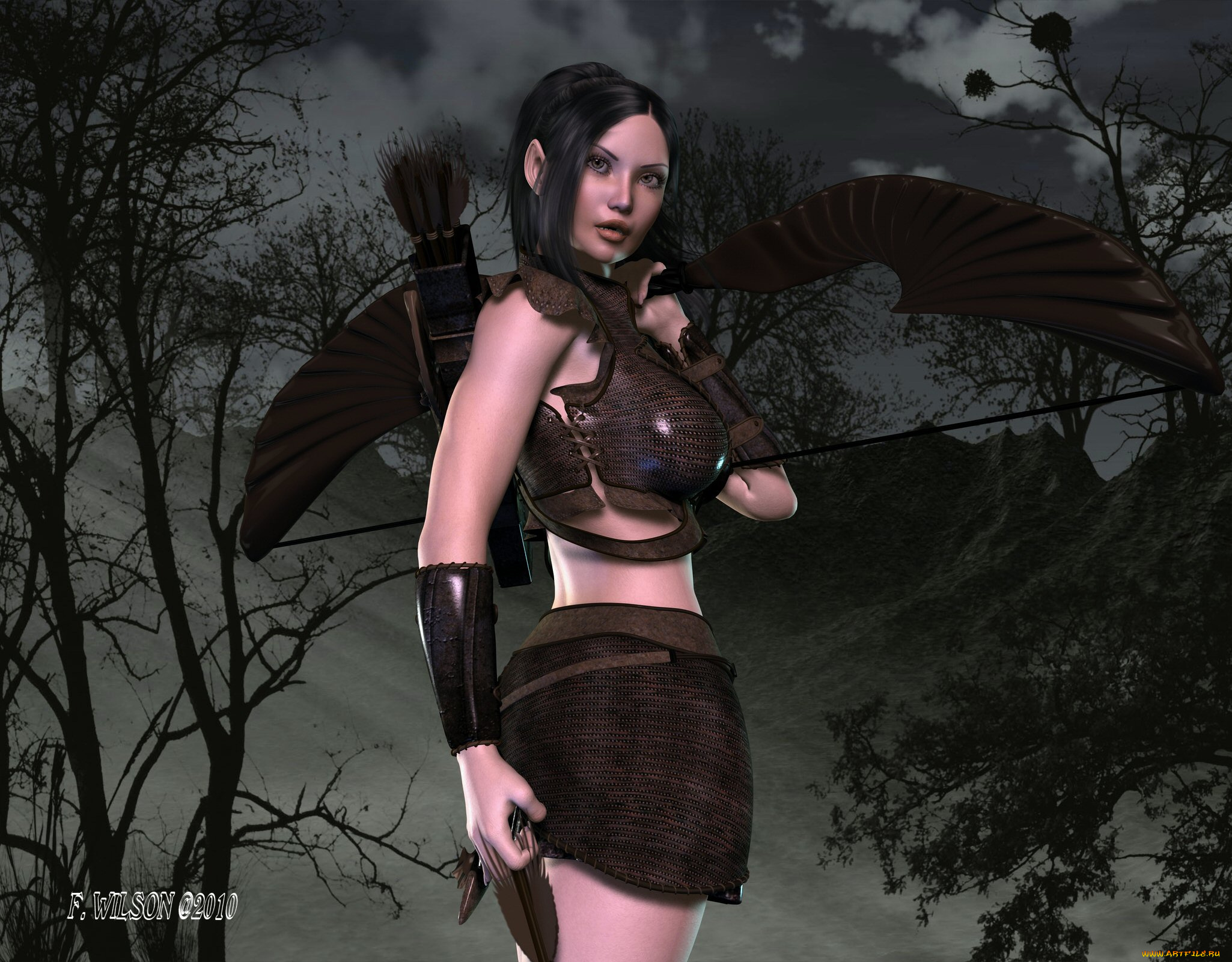 3д, графика, elves, эльфы, девушка, эльфийка, метла