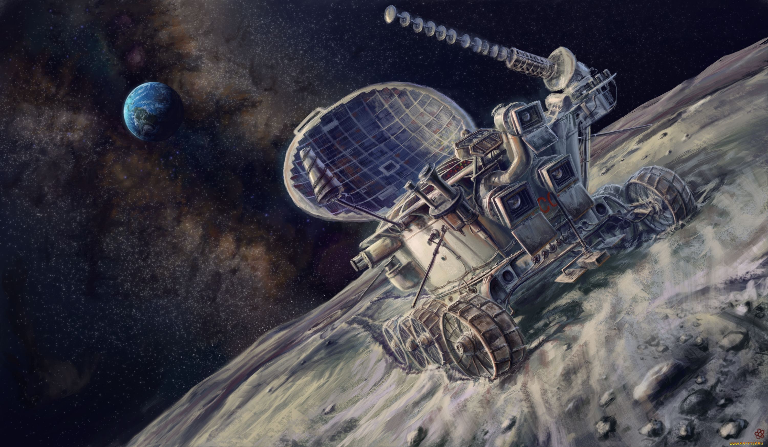 космос, разное, другое, луноход, планеты, земля, луна