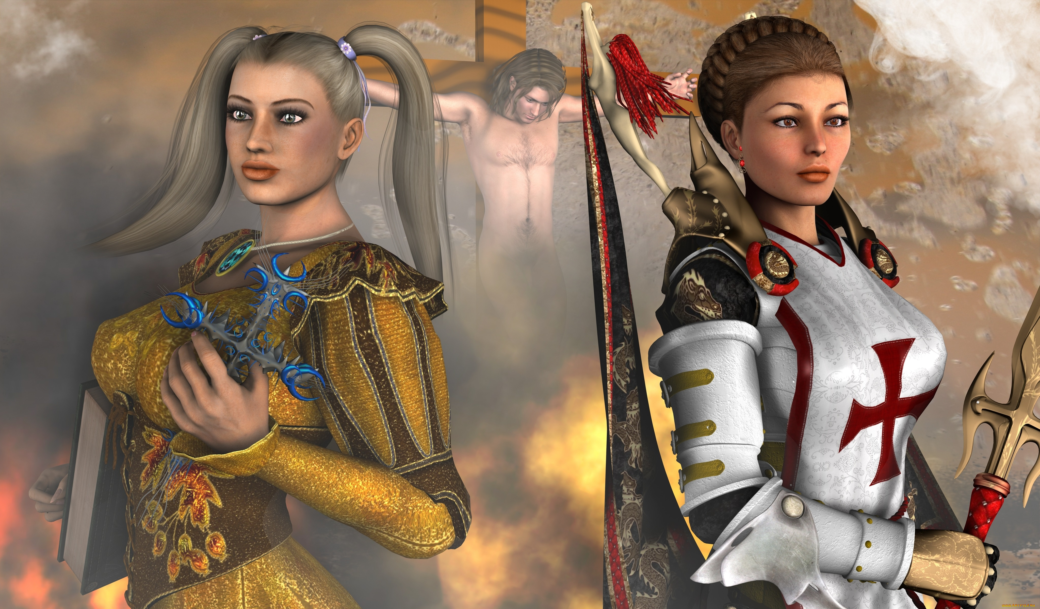 3д, графика, amazon, амазонки, девушка