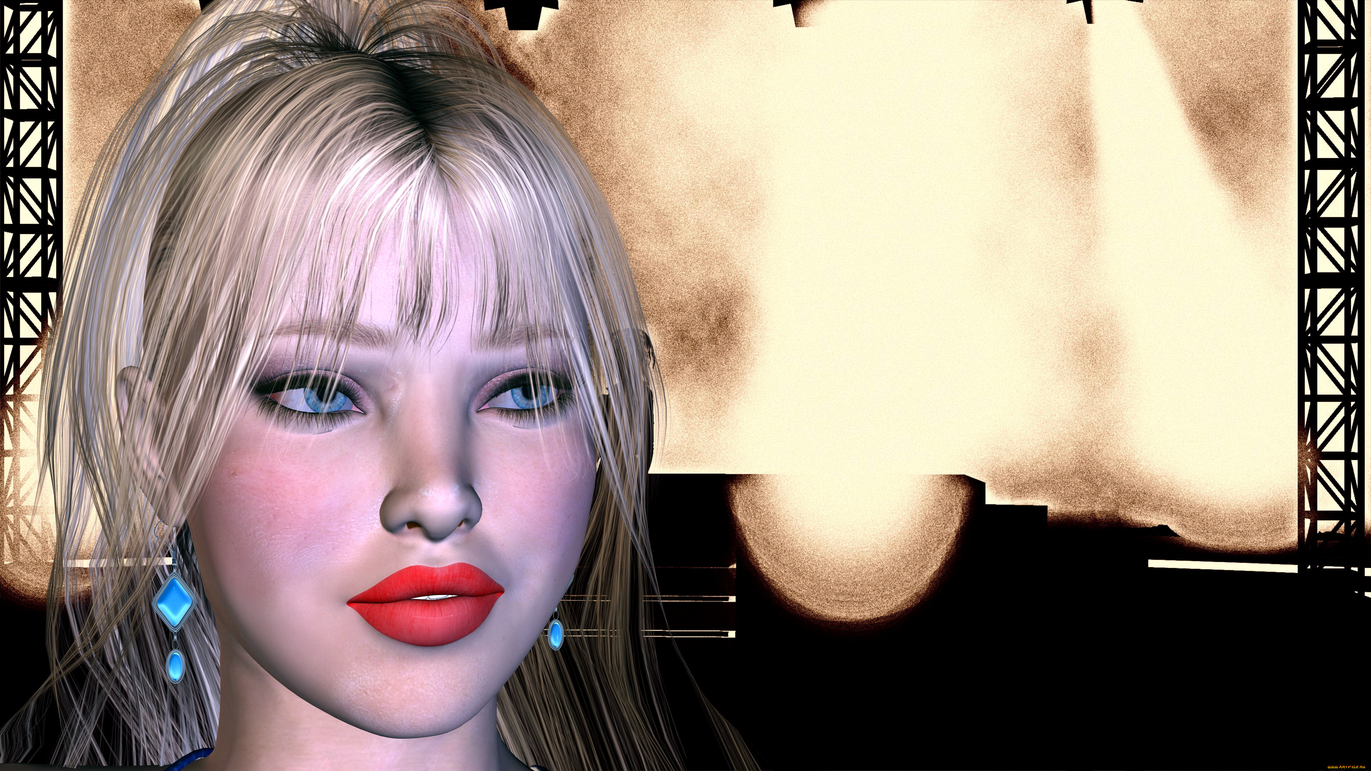 3д, графика, portraits, портрет, девушка