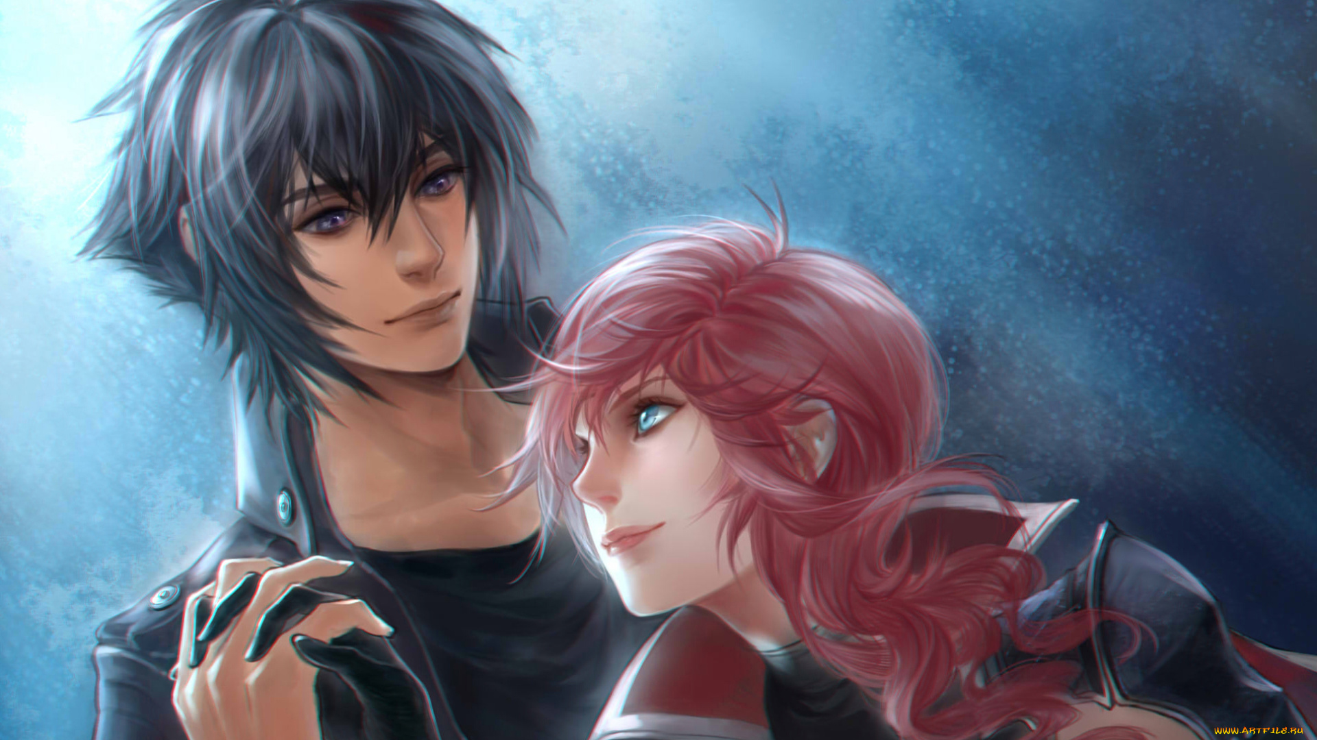 аниме, *unknown, , другое, влюбленные, двое, пара, парень, девушка