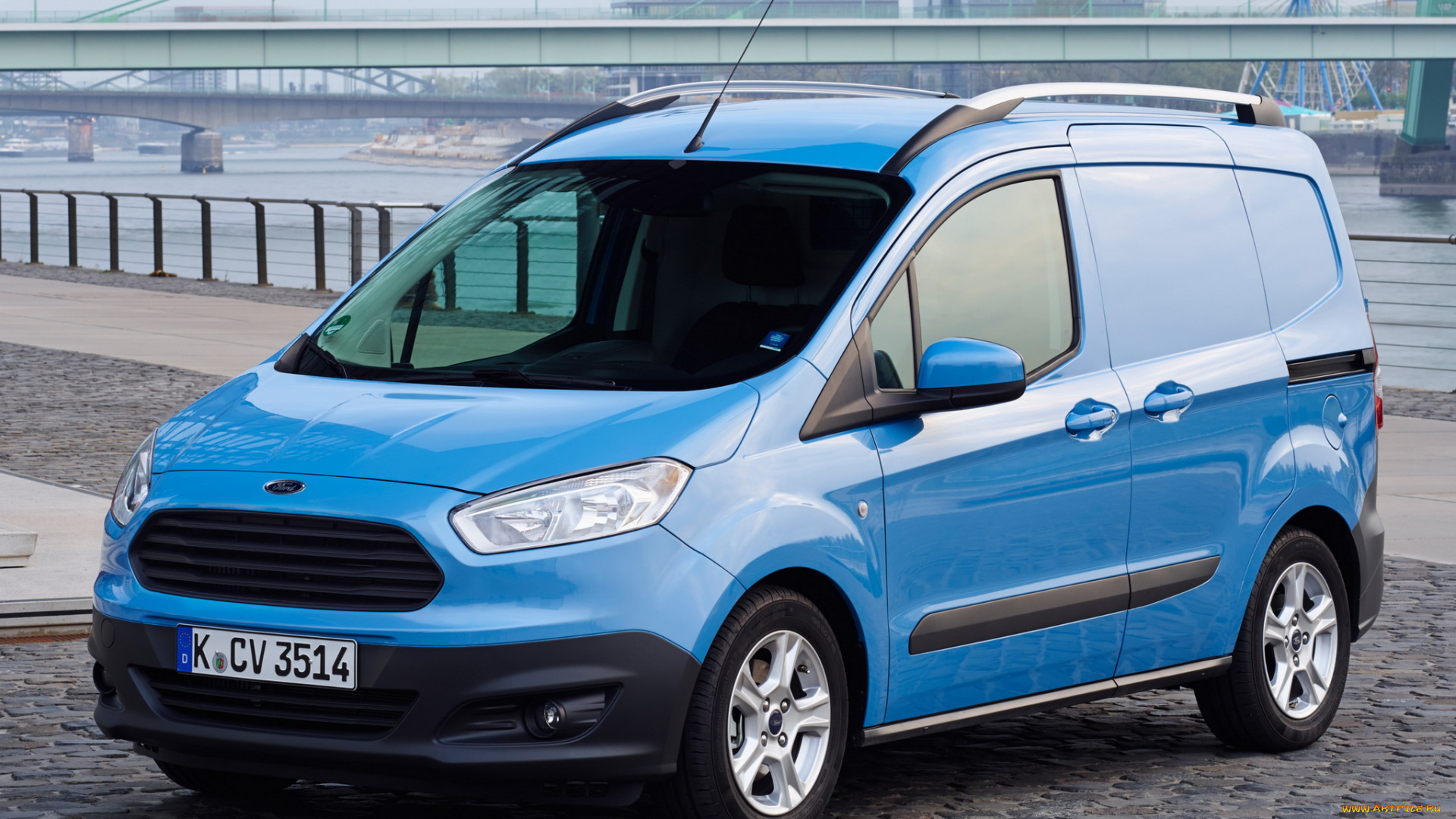 автомобили, ford, transit, синий, 2014г, courier