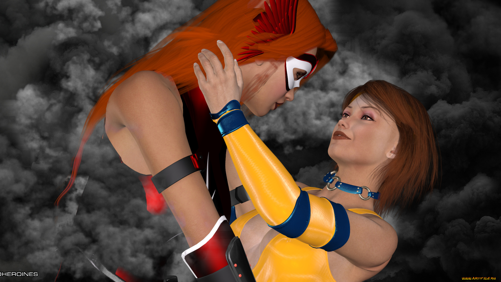 crimson, valkyrie, 3д, графика, fantasy, , фантазия, улыбка, девушки