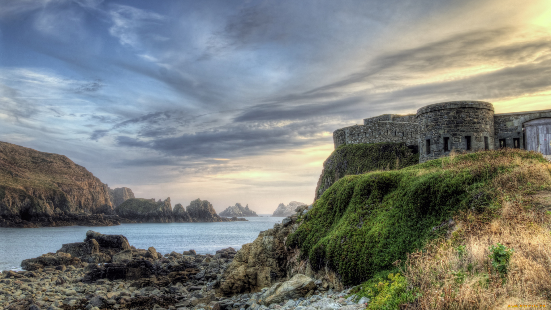 fort, clonque, города, -, дворцы, , замки, , крепости, залив, море, стены, форт, скалы