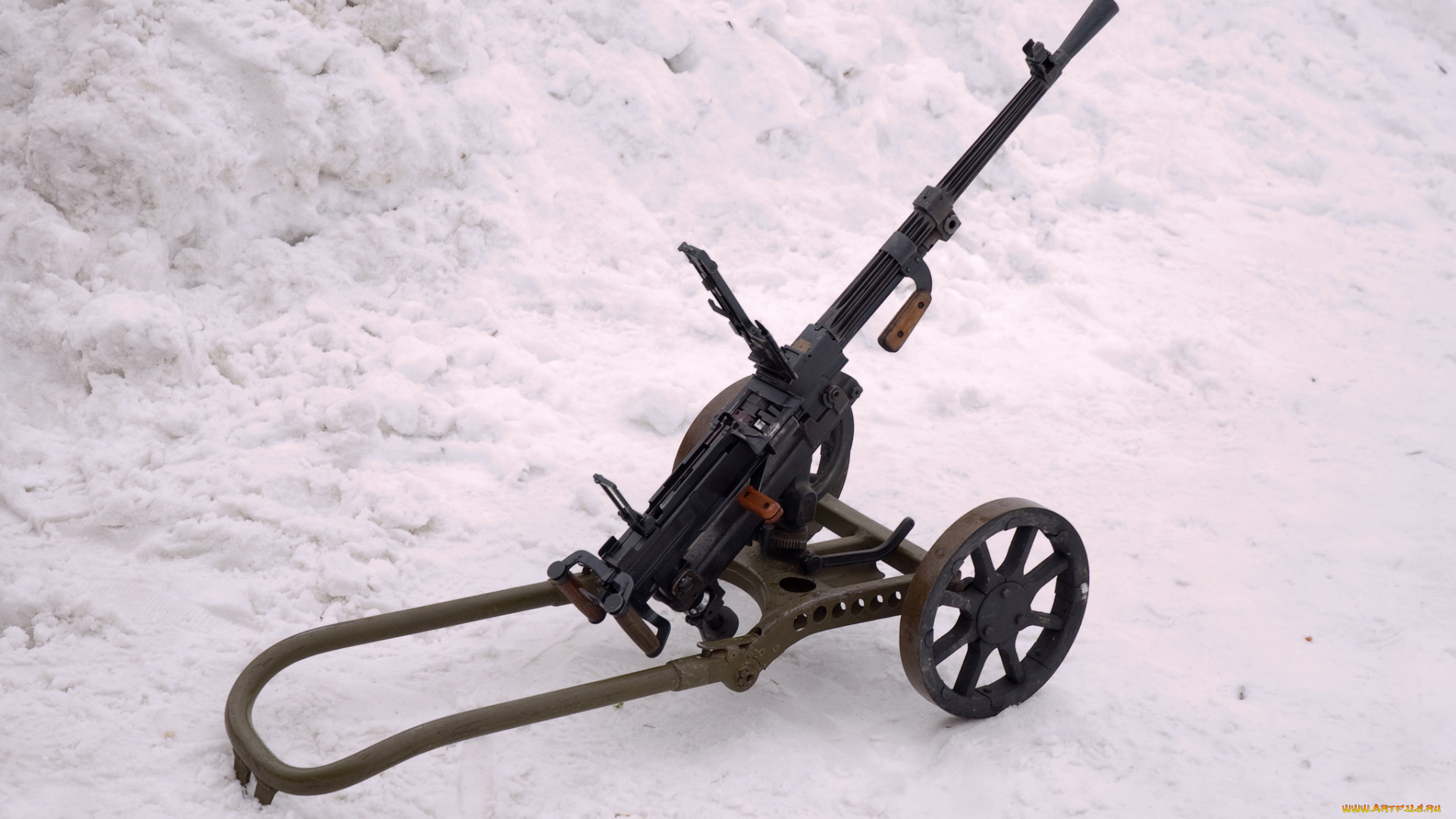оружие, пулемёты, снег, пулемёт