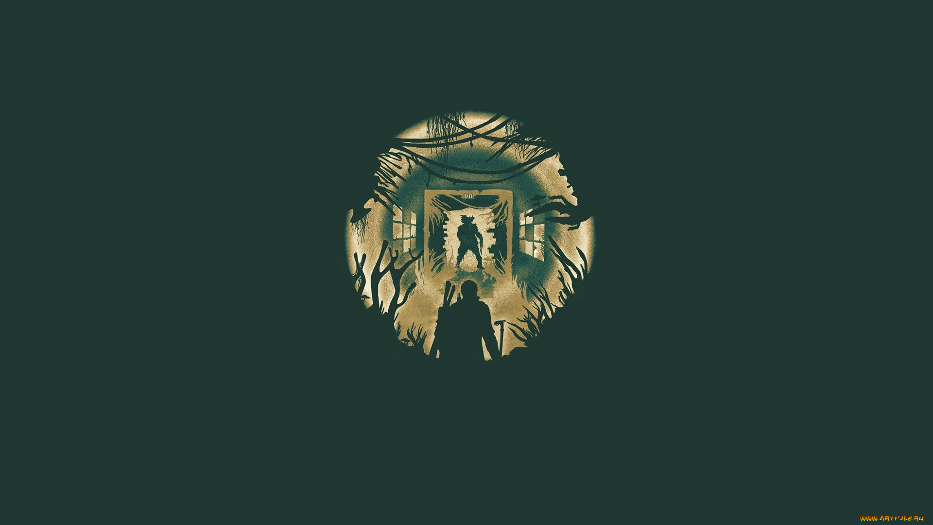 рисованные, минимализм, последние, из, нас, naughty, зомби, одни, the, last, of, us