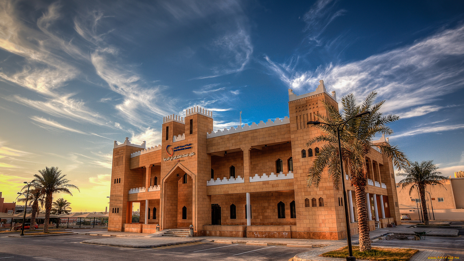 saudi, electricity, company, in, riyadh, , , saudi, arabia, города, -, здания, , дома, здание, пальмы, улицы, площадь