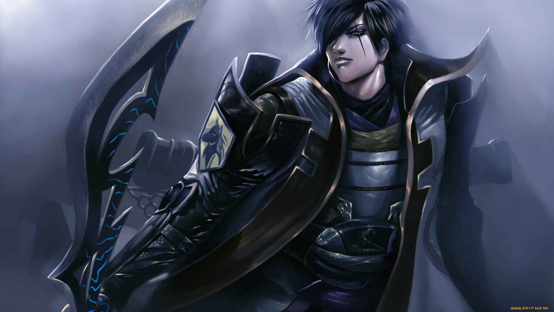 видео, игры, ~~~другое~~~, арт, ninja, saga, парень, оружие, фон