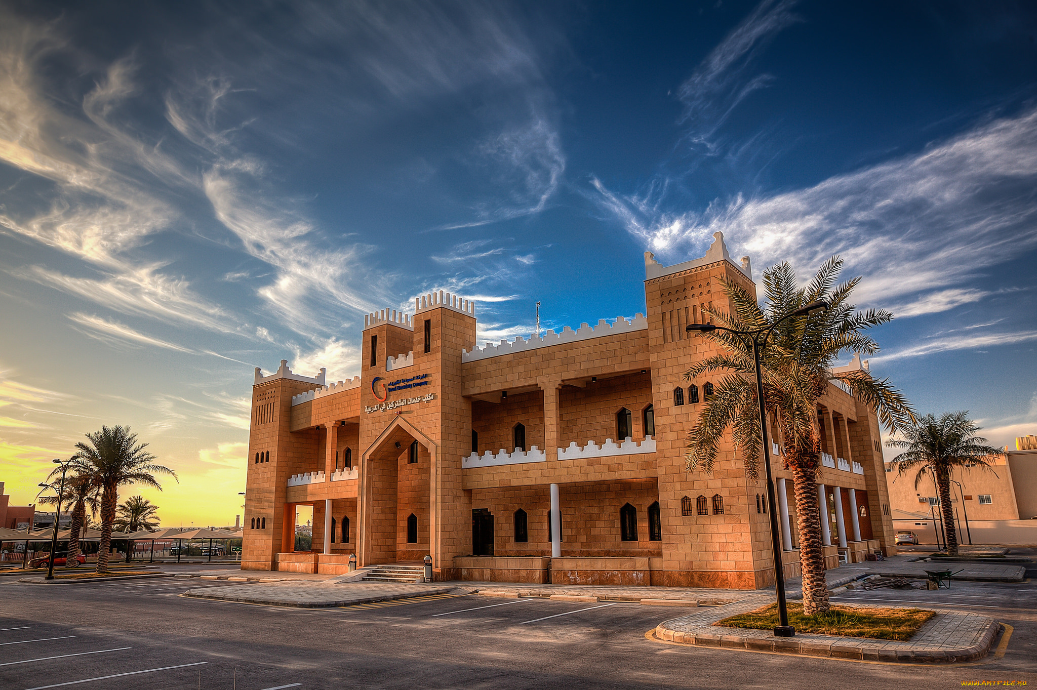 saudi, electricity, company, in, riyadh, , , saudi, arabia, города, -, здания, , дома, здание, пальмы, улицы, площадь