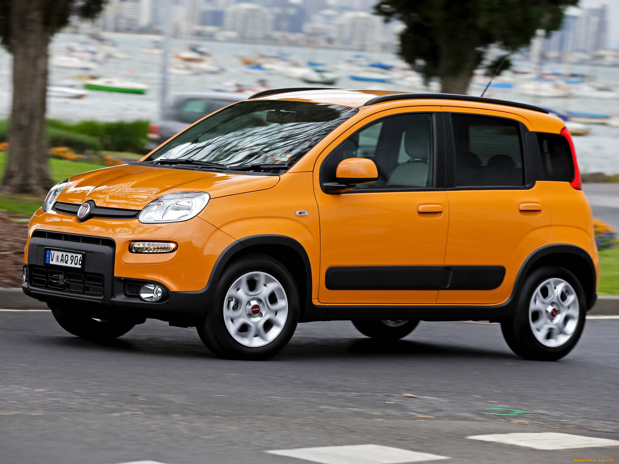 автомобили, fiat, panda, trekking, au-spec, 319, 2013, желтый
