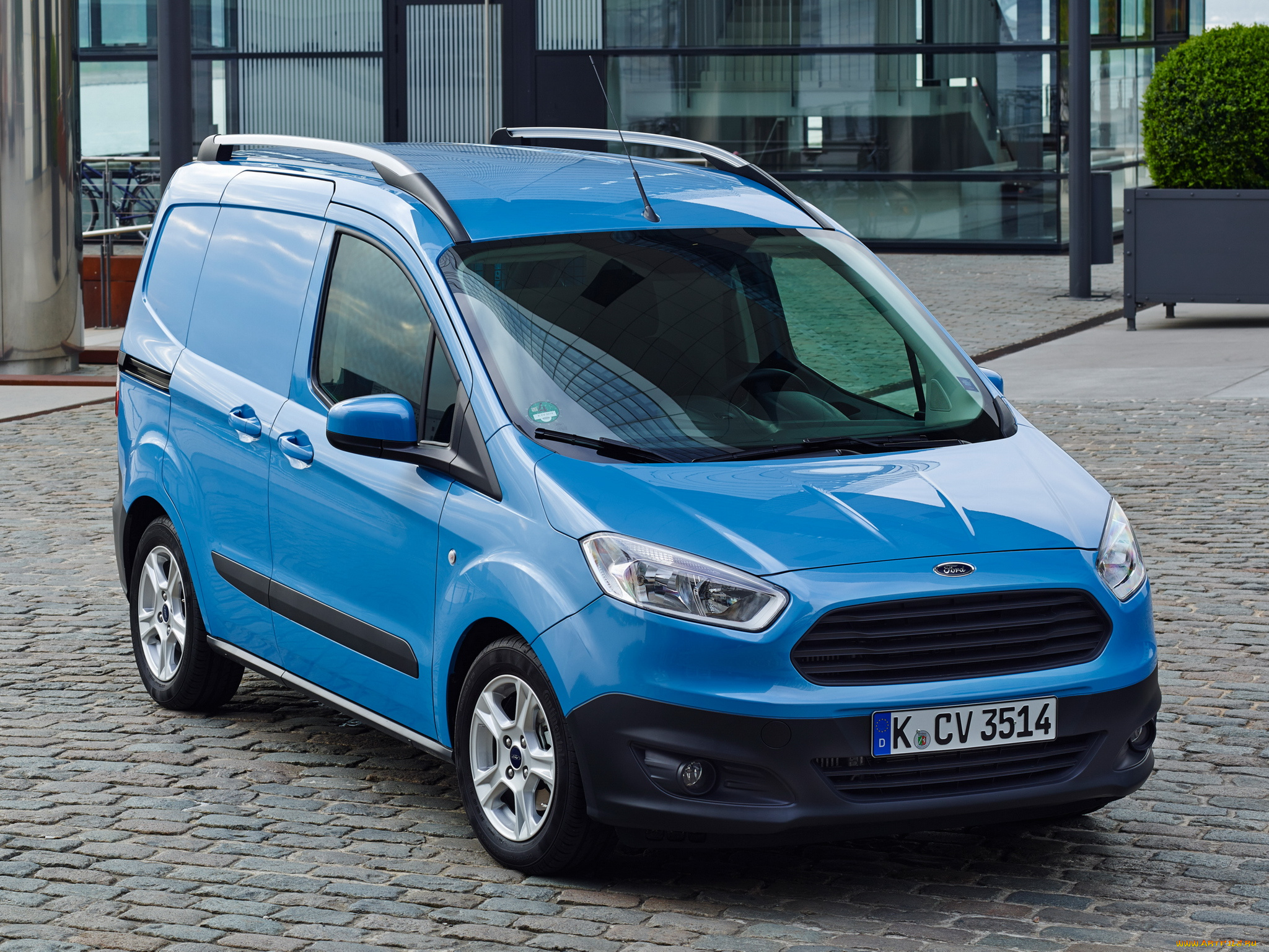 автомобили, ford, синий, 2014г, courier, transit