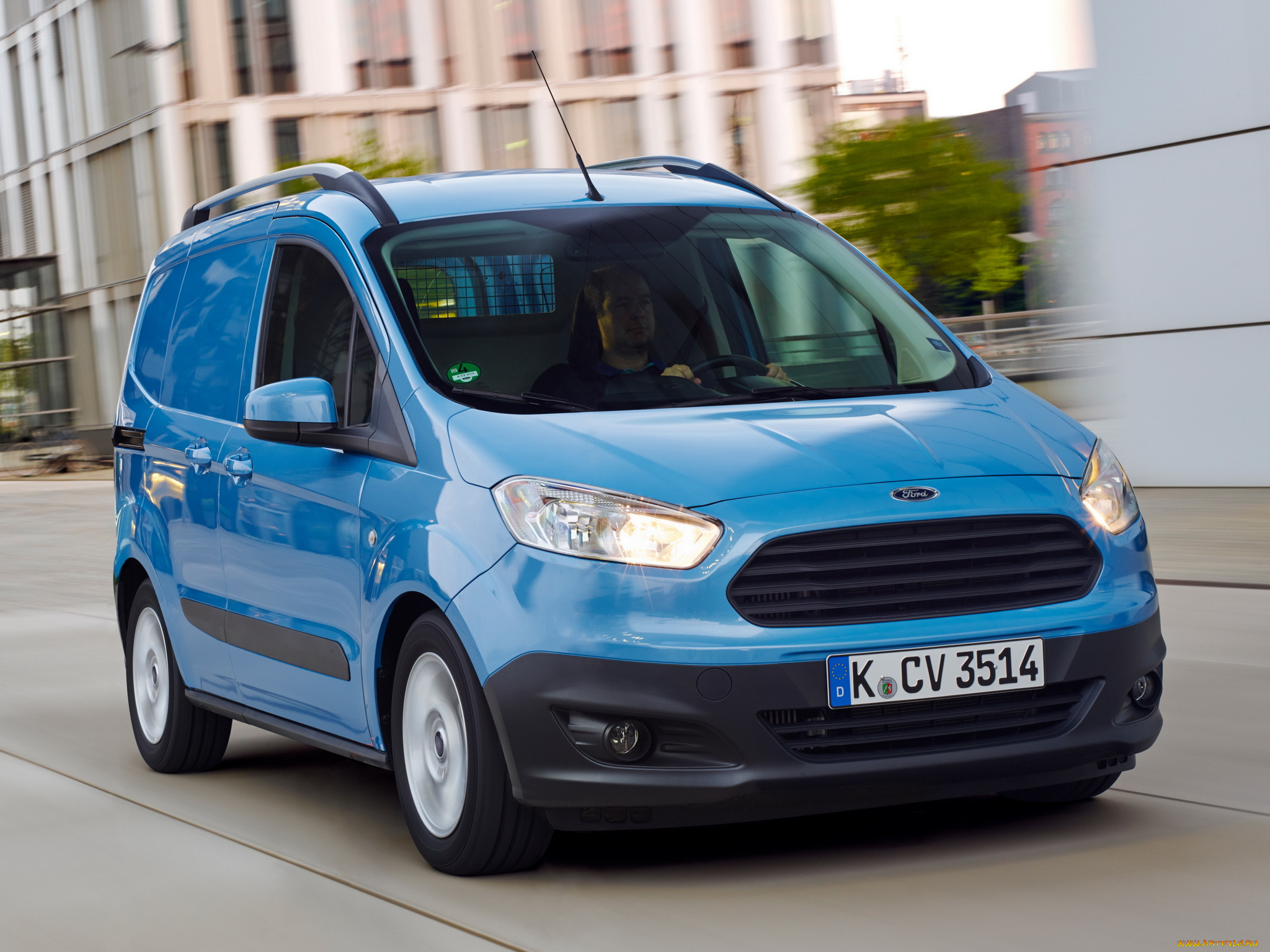 автомобили, ford, transit, синий, 2014г, courier