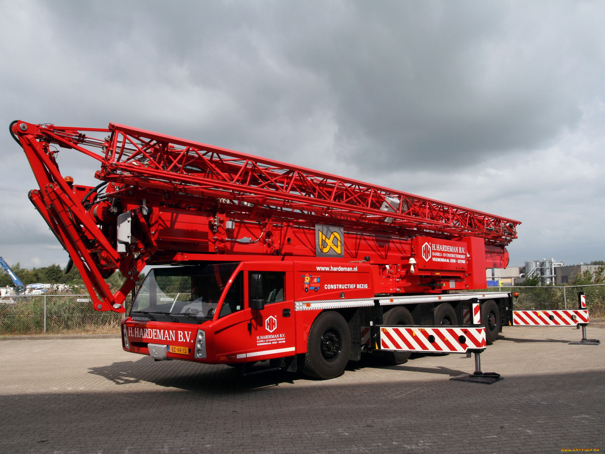 техника, краны, spierings, sk498-at4г, красный