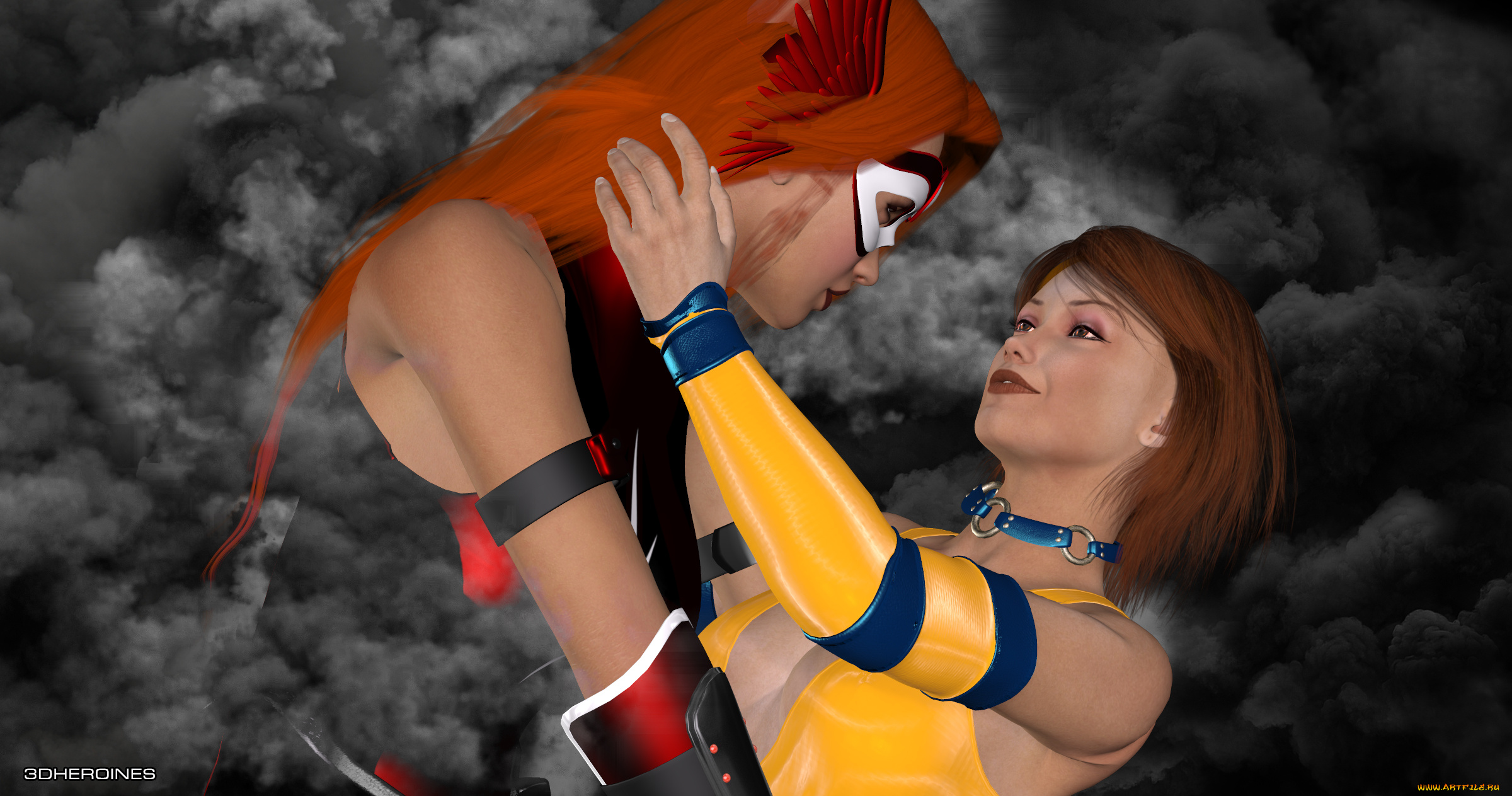 crimson, valkyrie, 3д, графика, fantasy, , фантазия, улыбка, девушки