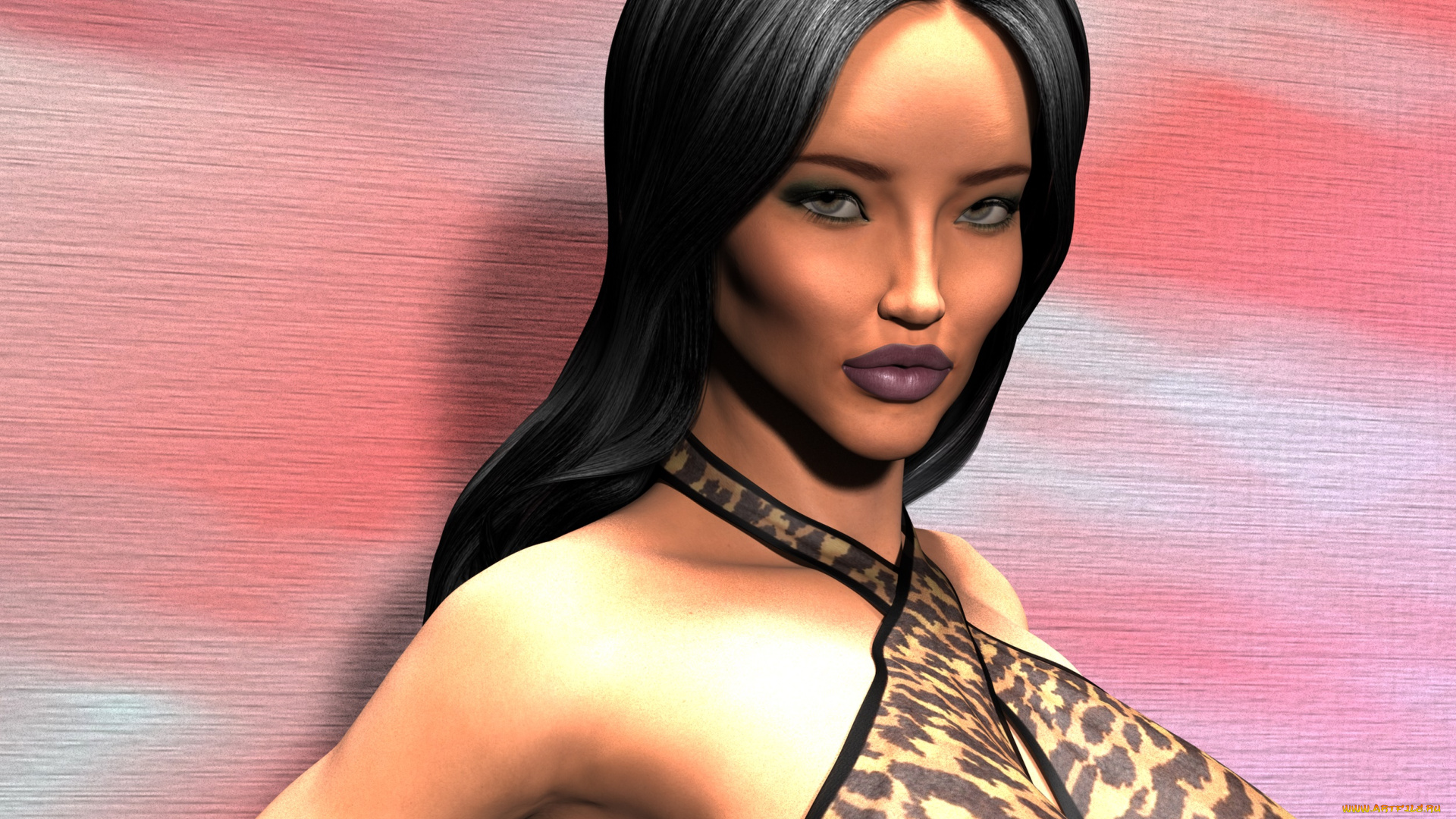 3д, графика, люди, , people, девушка, взгляд, фон