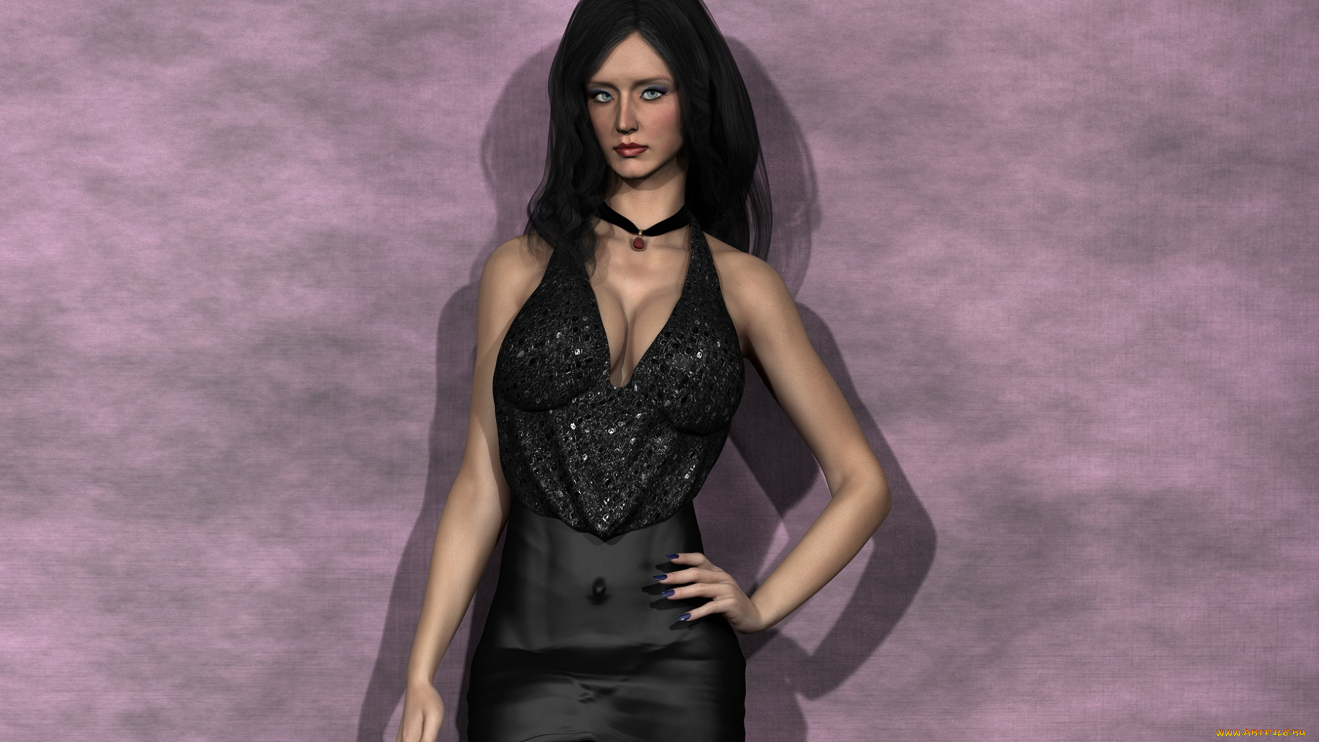 3д, графика, люди, , people, девушка, взгляд, фон