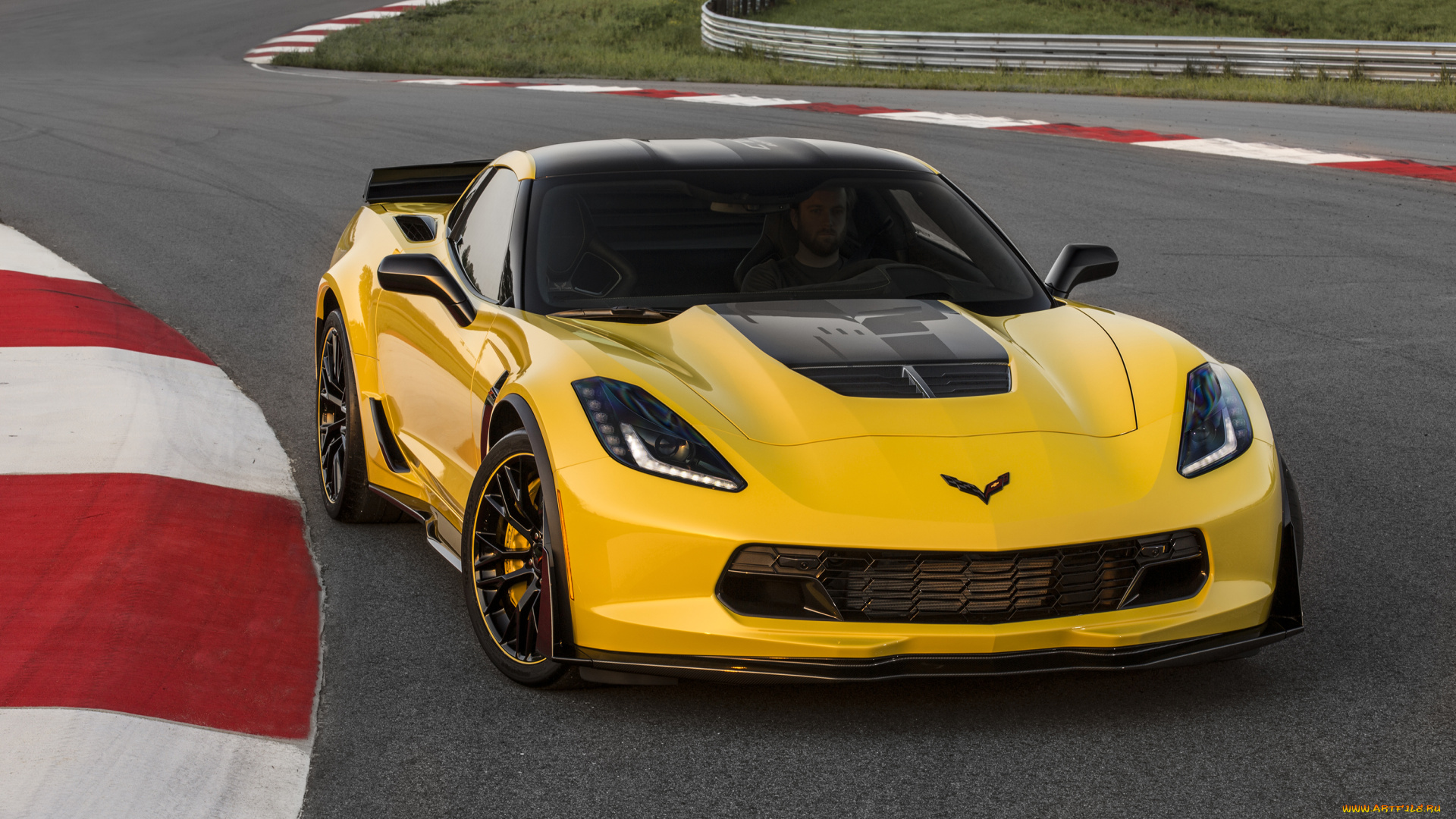 автомобили, chevrolet, corvette, 2016, г, c7, coupe, r, edition, z06, желтый