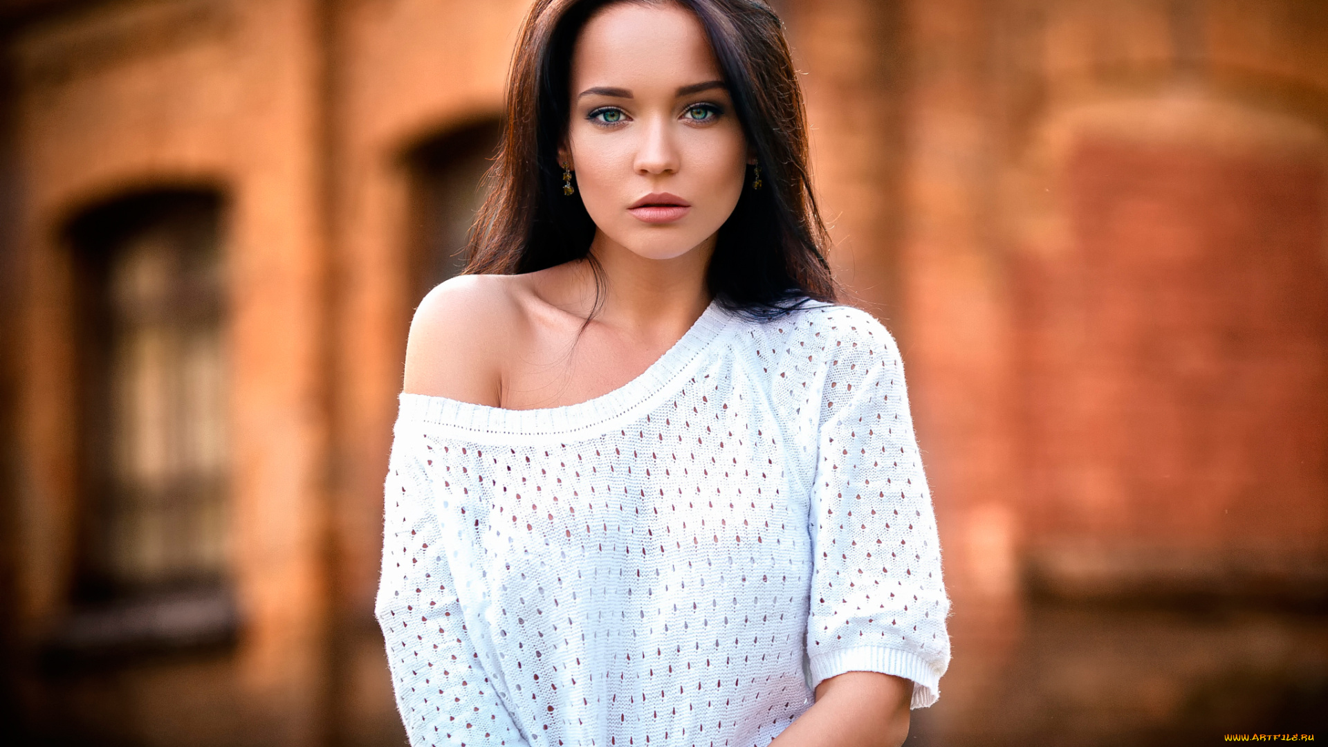 девушки, -unsort, , брюнетки, , шатенки, город, фон, портрет, lost, girl, взгляд, прелесть