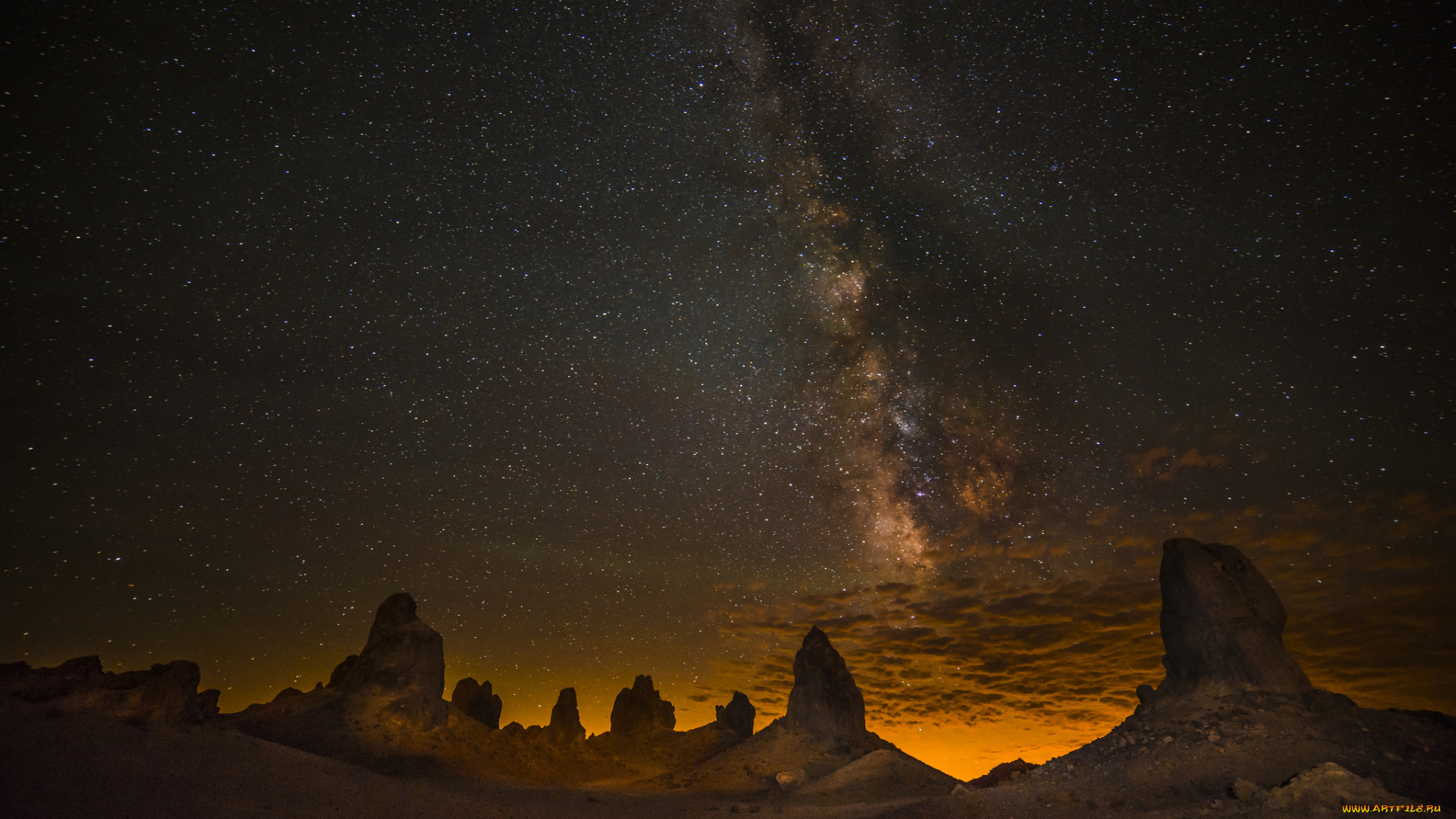 млечный, путь, космос, галактики, туманности, ночь, небо, звезды