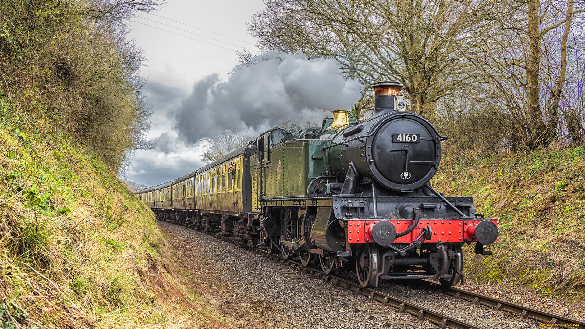 техника, паровозы, дорога, железная, паровоз, рельсы