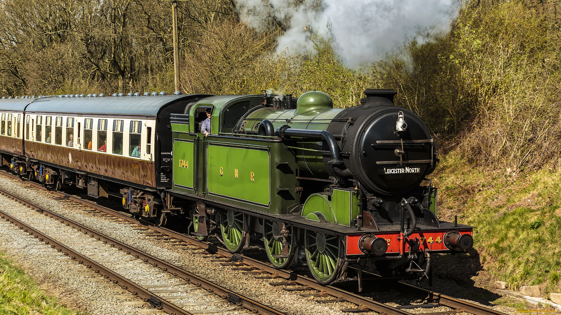 техника, паровозы, дорога, железная, паровоз, рельсы