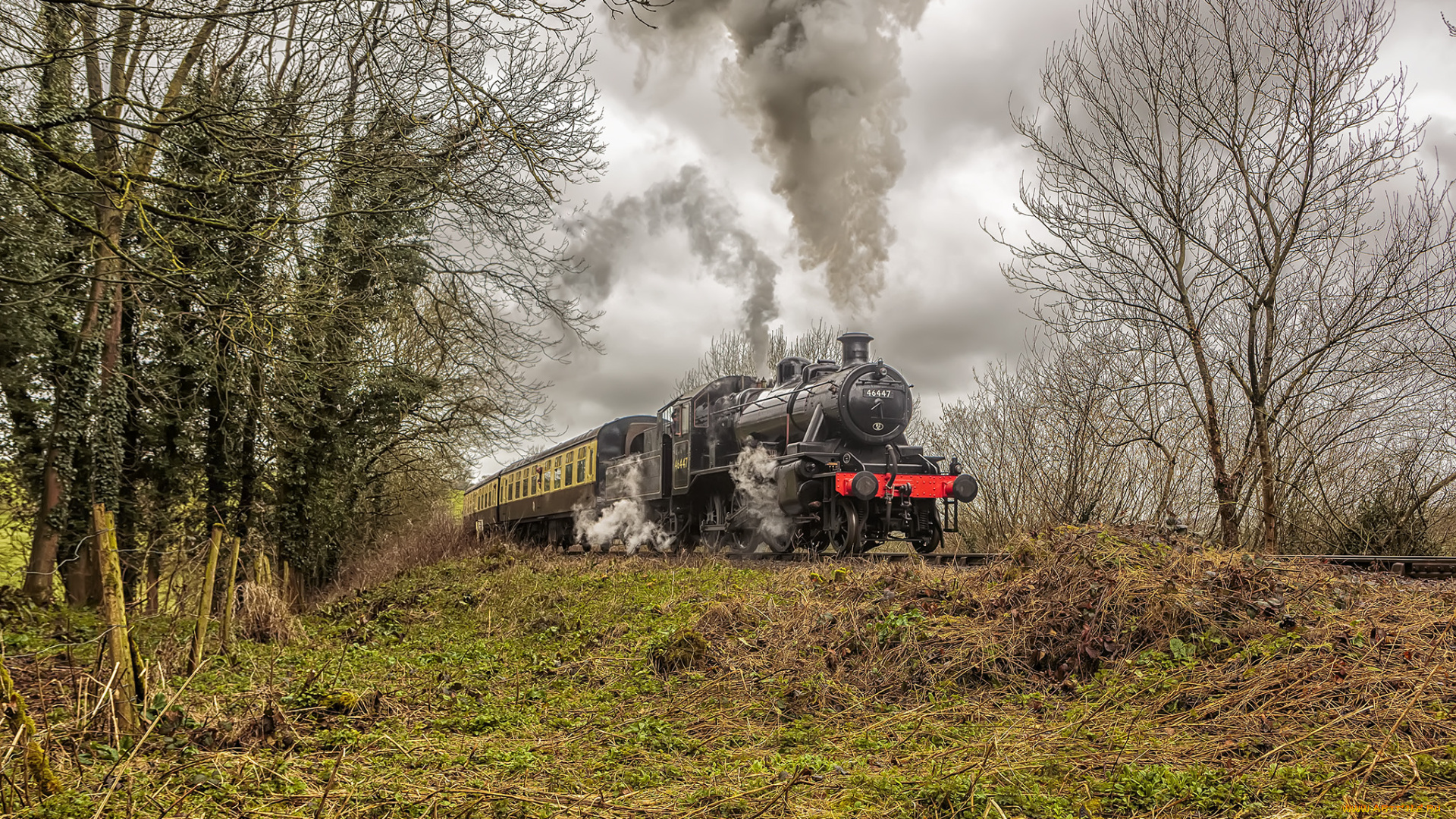 техника, паровозы, железная, дорога, рельсы, паровоз