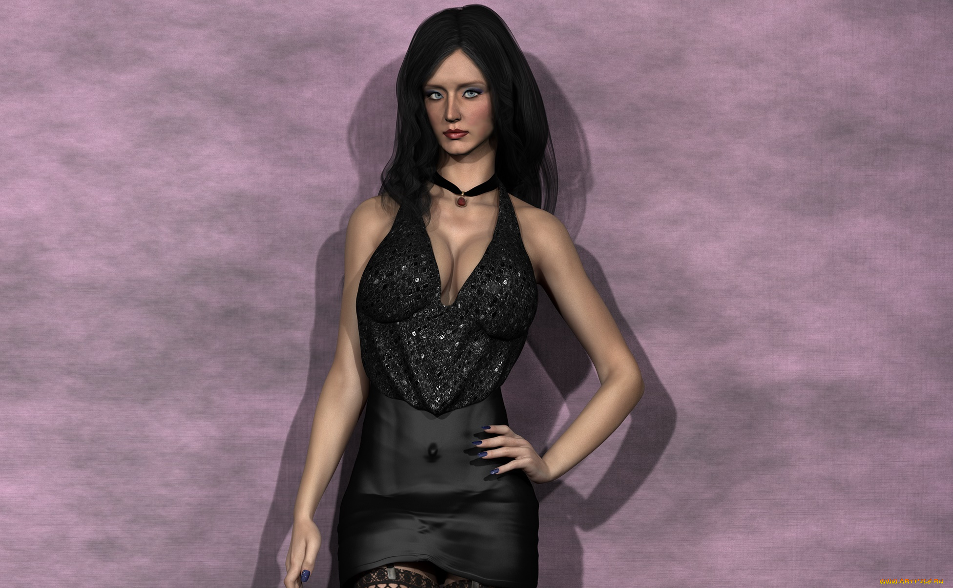 3д, графика, люди, , people, девушка, взгляд, фон