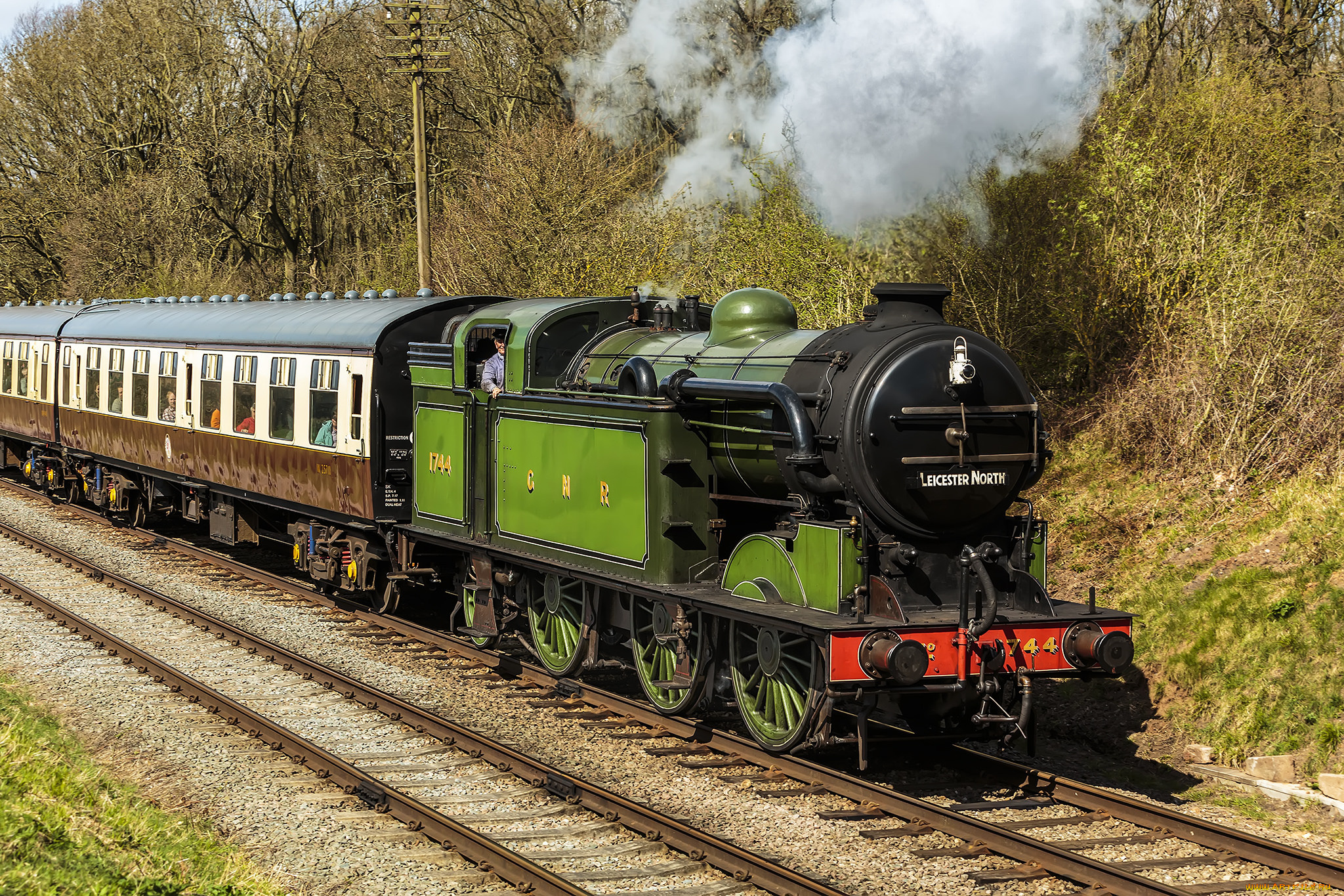 техника, паровозы, дорога, железная, паровоз, рельсы