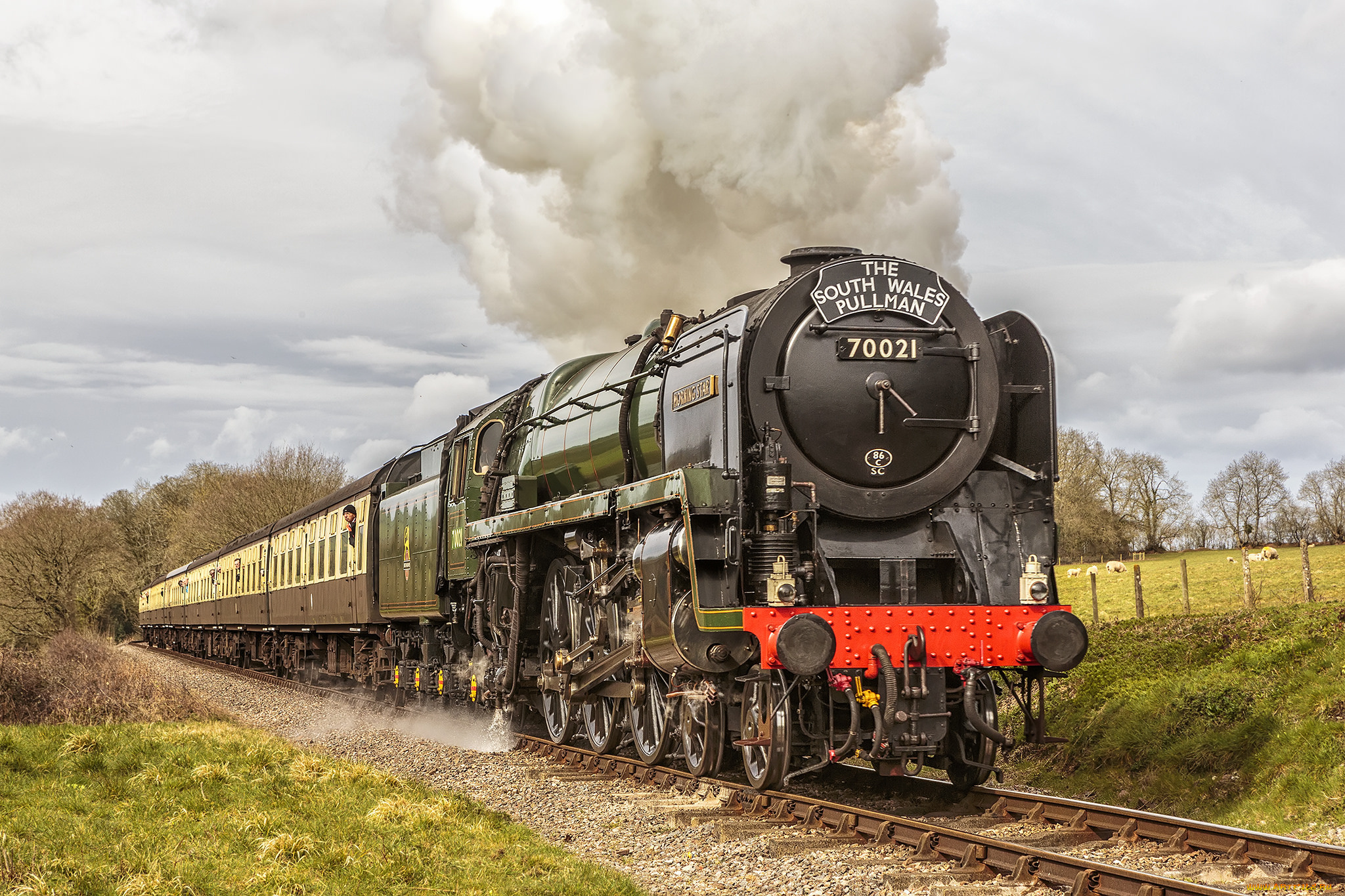 техника, паровозы, дорога, железная, рельсы, паровоз