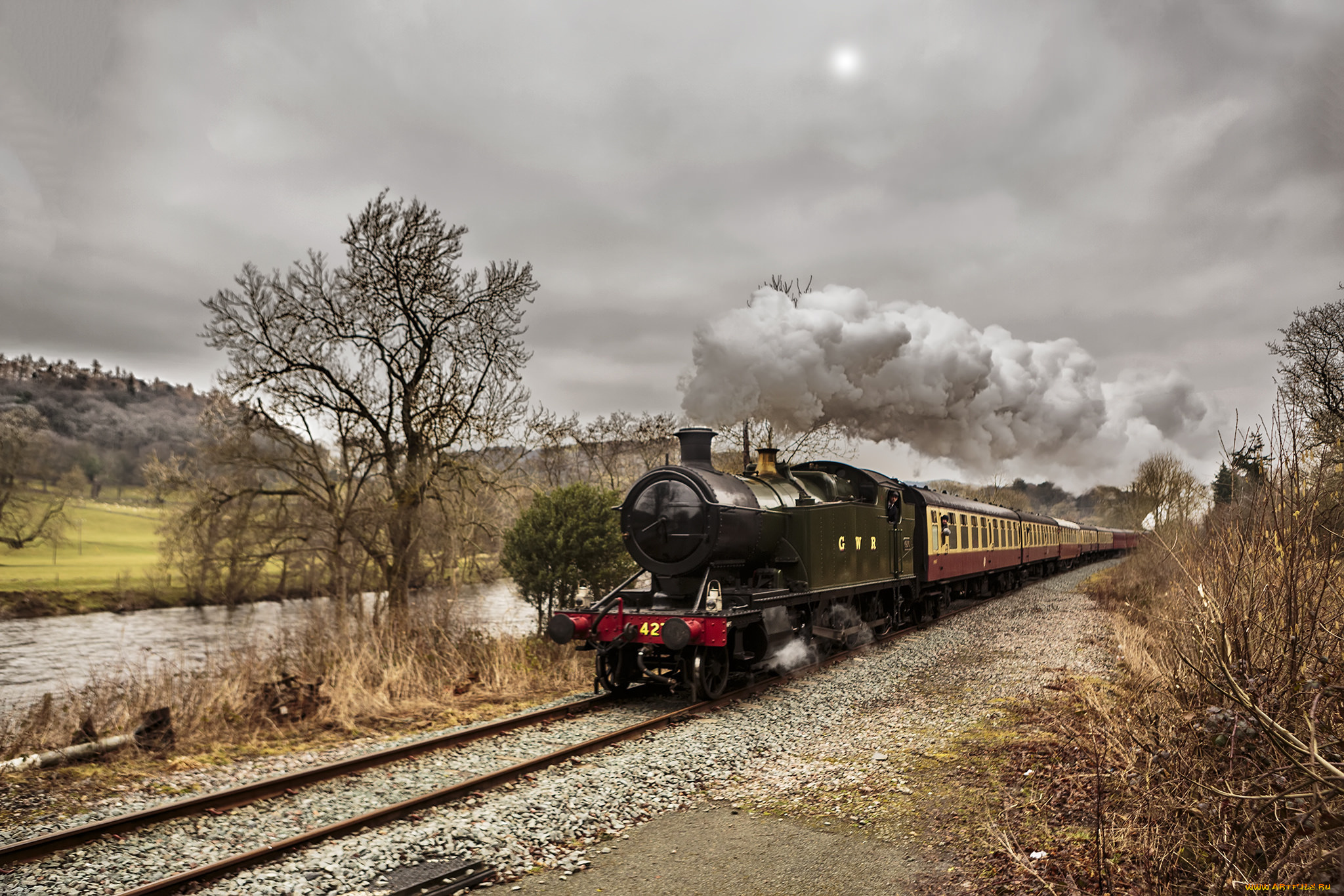 техника, паровозы, паровоз, рельсы, дорога, железная