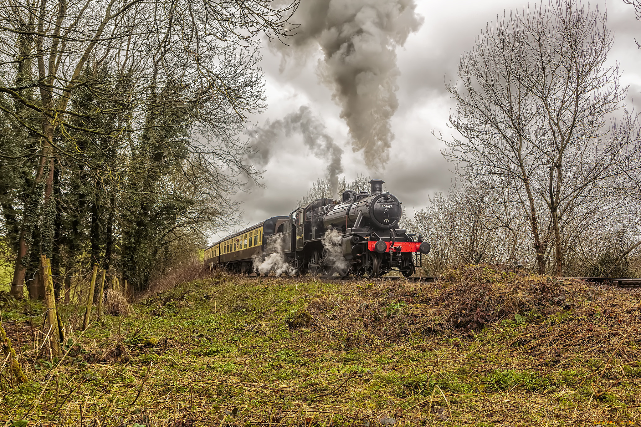 техника, паровозы, железная, дорога, рельсы, паровоз