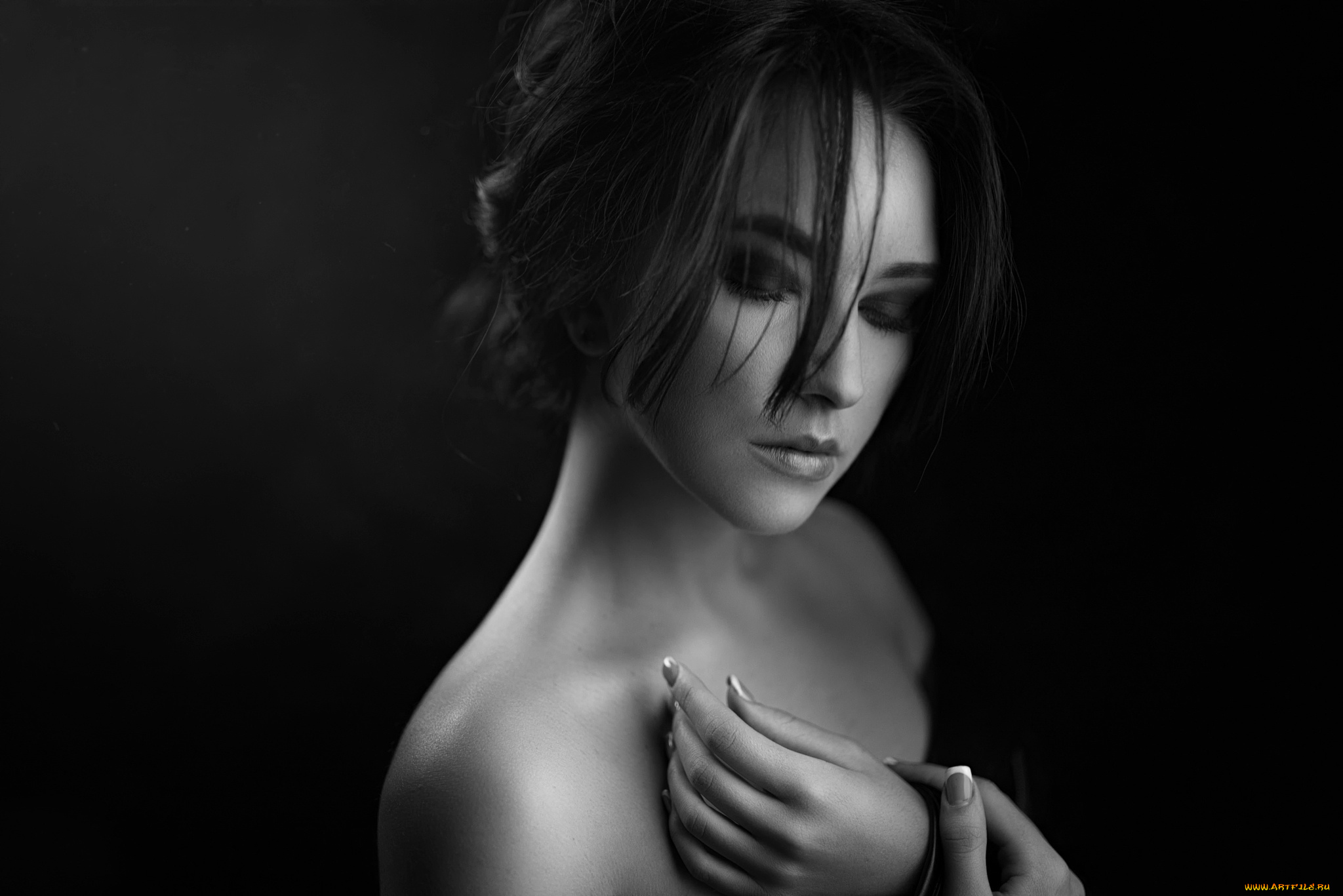 девушки, -unsort, , Черно-белые, обои, георгий, Чернядьев, фон, портрет, инна