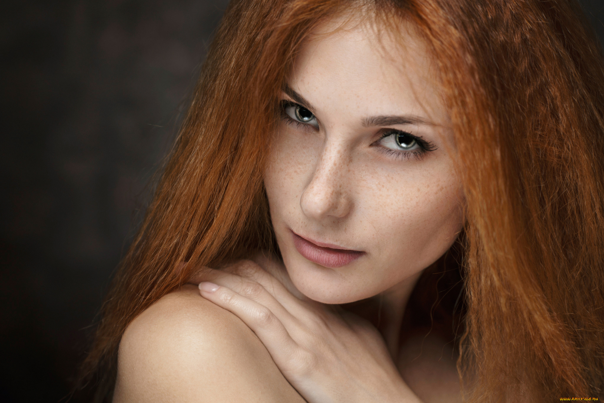 девушки, -unsort, , лица, , портреты, рыжеволосая, веснушки, портрет, lada, baldina, лада, maxim, maximov