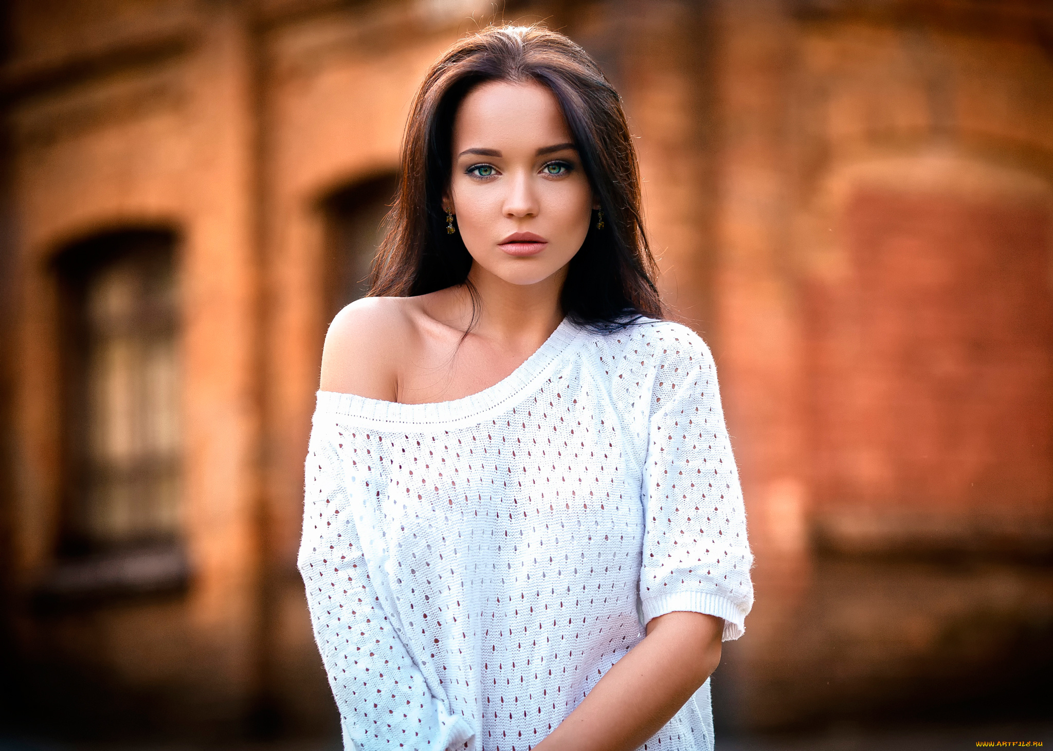 девушки, -unsort, , брюнетки, , шатенки, город, фон, портрет, lost, girl, взгляд, прелесть