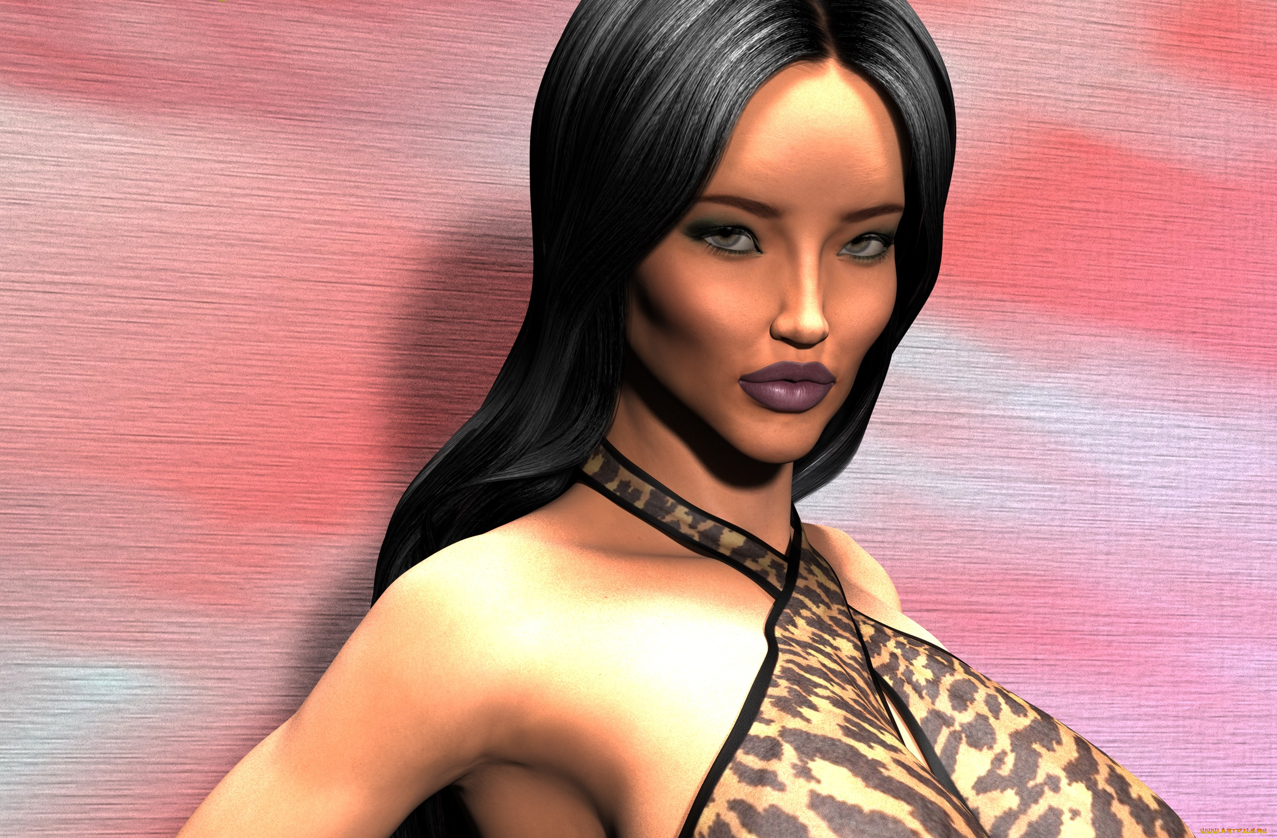 3д, графика, люди, , people, девушка, взгляд, фон