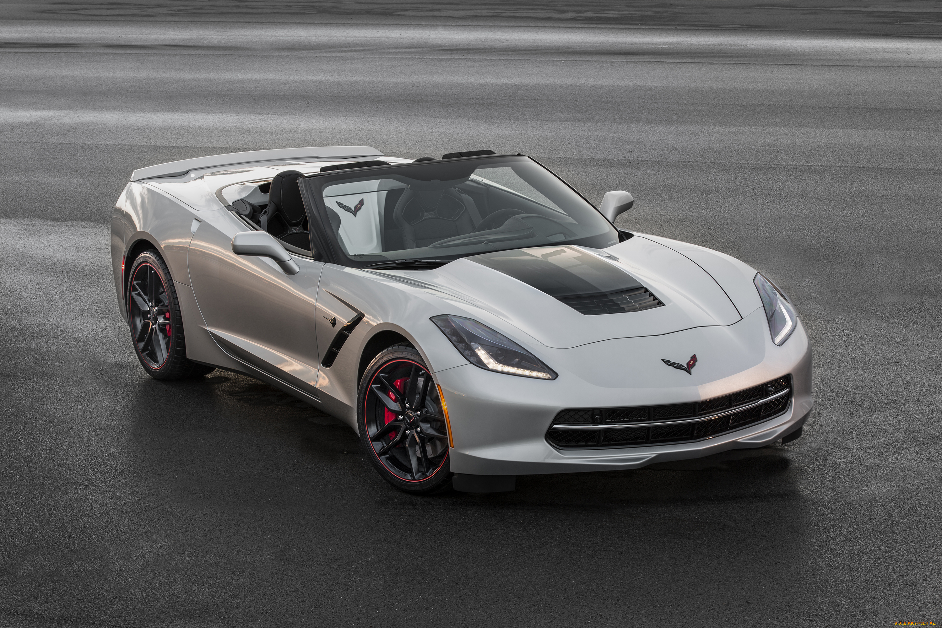 автомобили, chevrolet, c7, convertible, jet, black, suede, design, stingray, 2016, г, corvette
