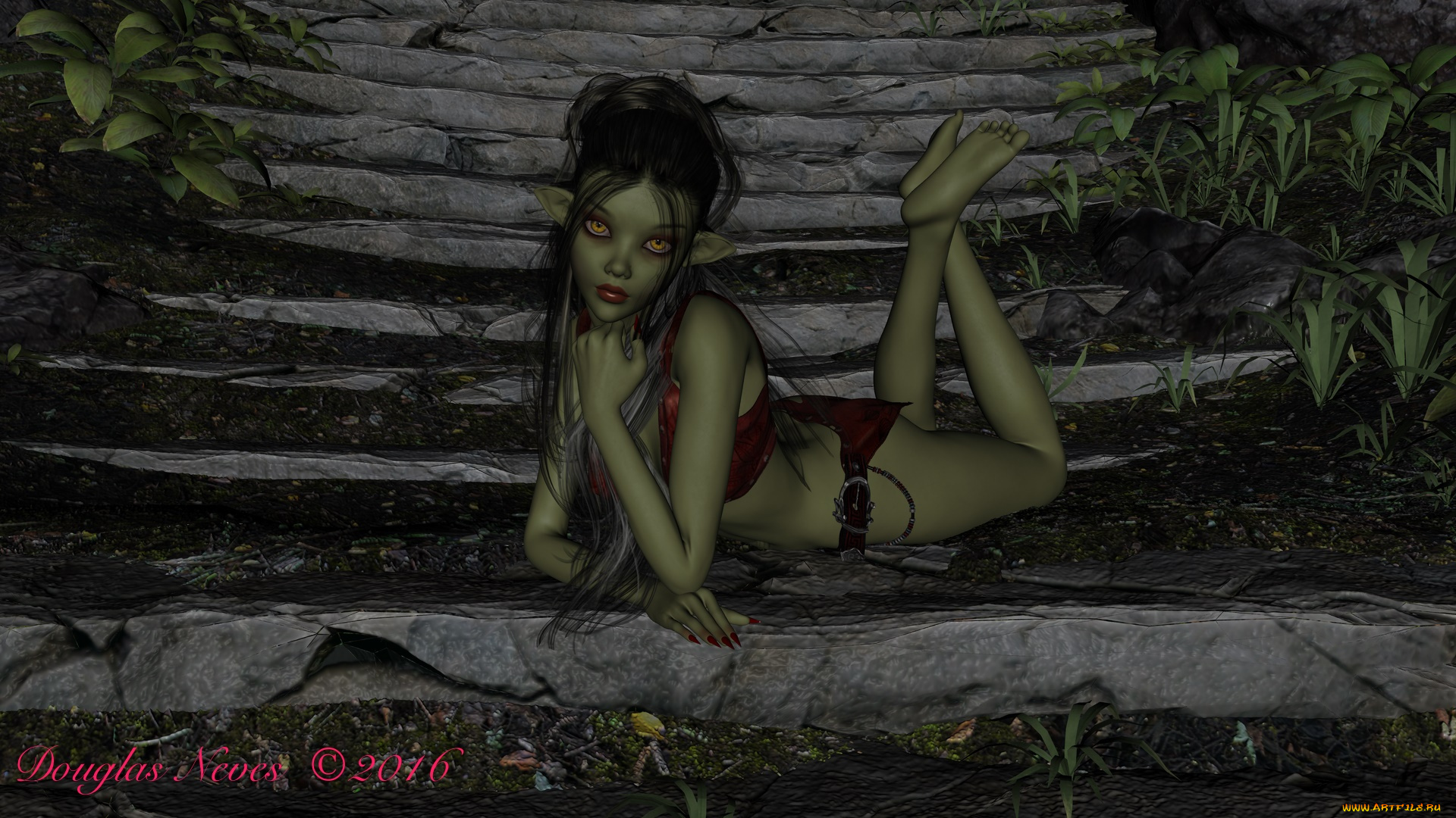 3д, графика, эльфы, , elves, фон, эльфийка, взгляд