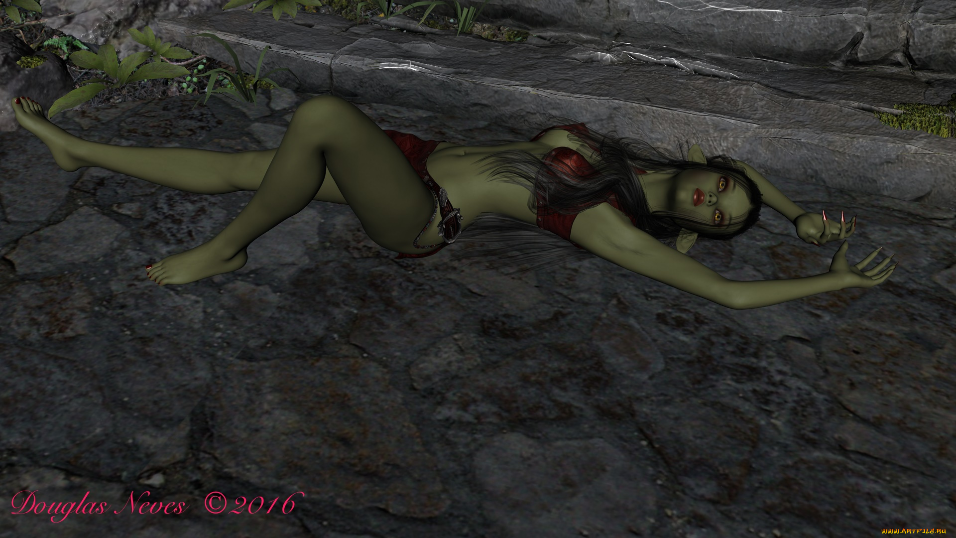 3д, графика, эльфы, , elves, фон, взгляд, эльфийка