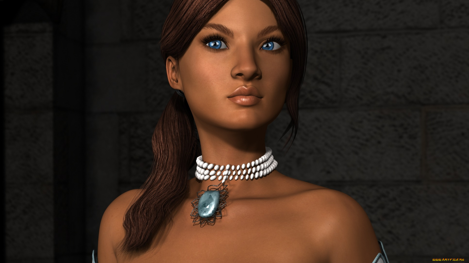 3д, графика, портрет, , portraits, фон, взгляд, девушка