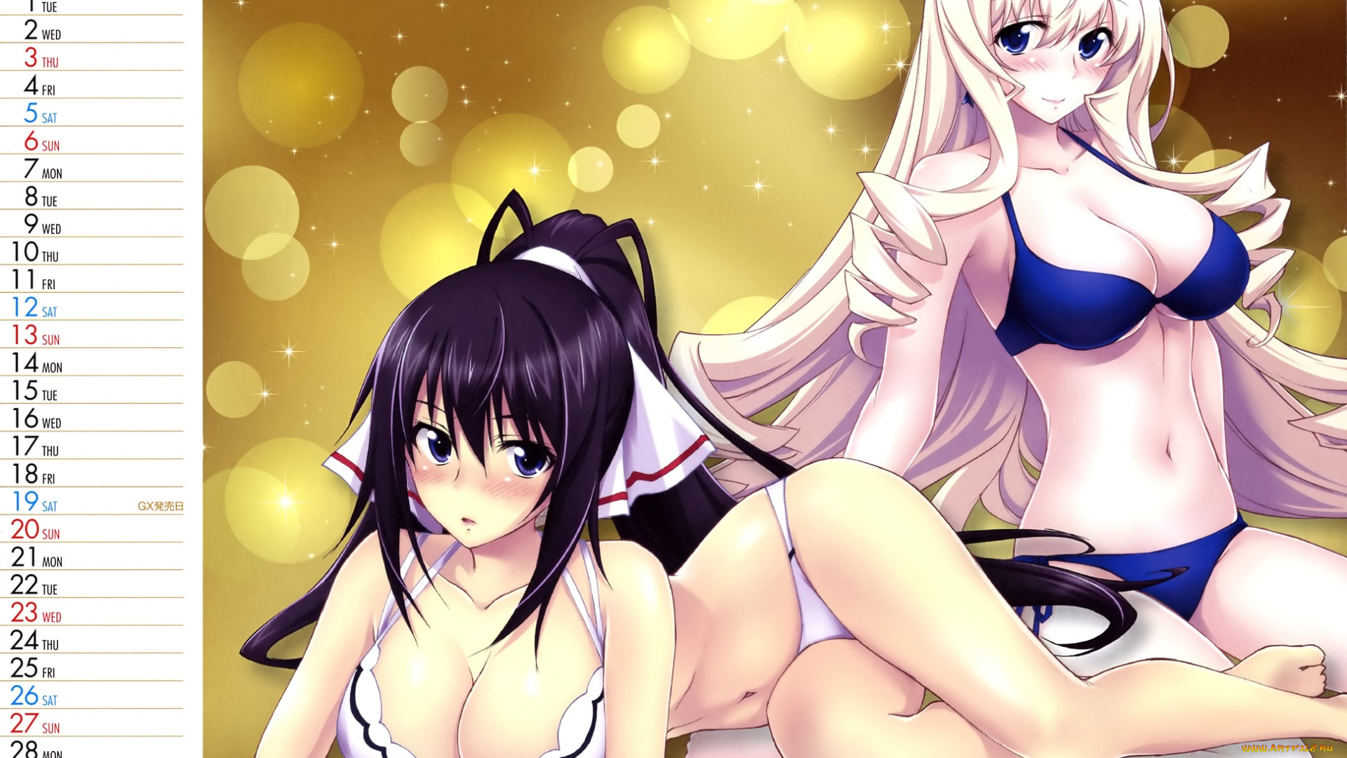 календари, аниме, бесконечные, небеса, infinite, stratos