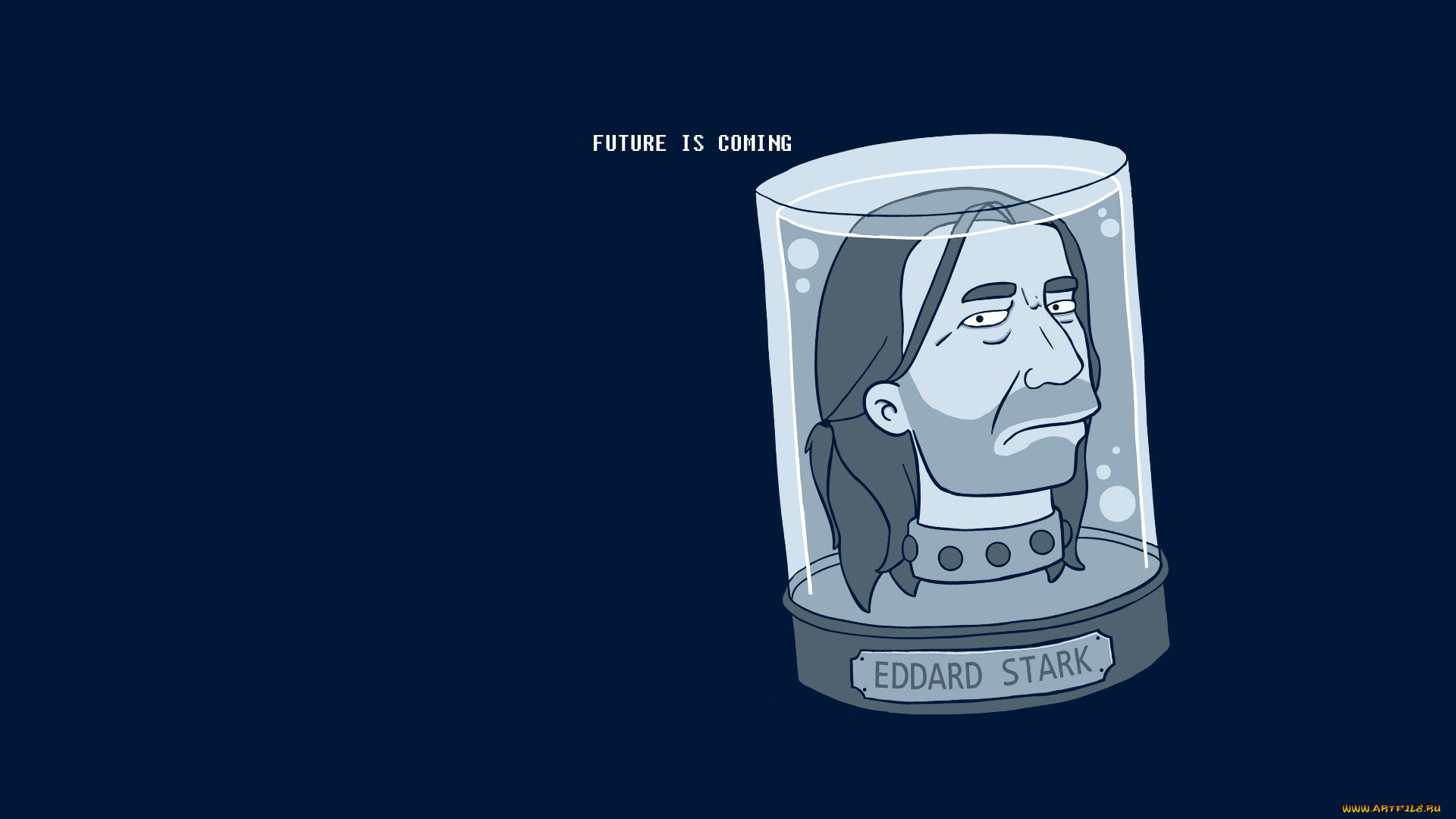 мультфильмы, futurama, голова, футурама, надпись, минимализм, банка