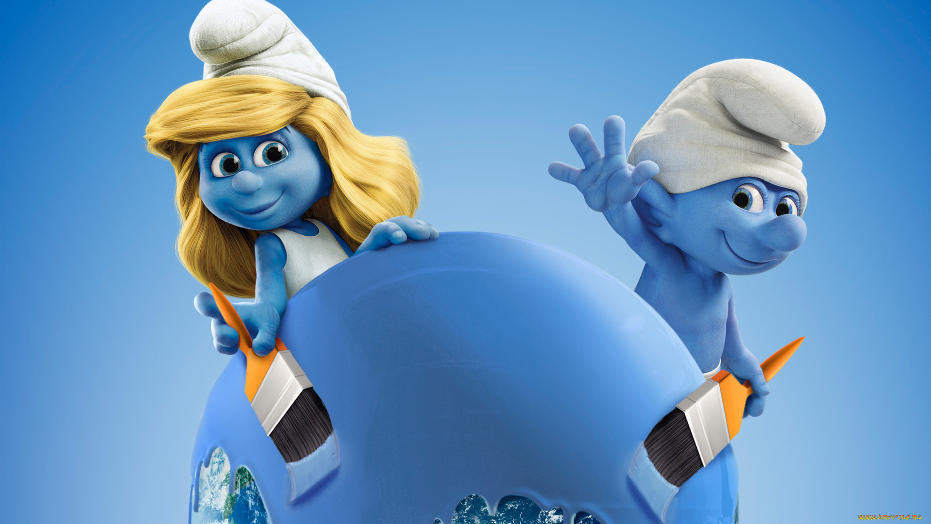 мультфильмы, smurfs, , the, lost, village, the, lost, village