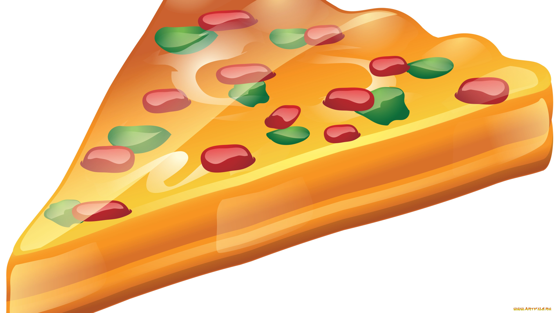 векторная, графика, еда, , food, пицца