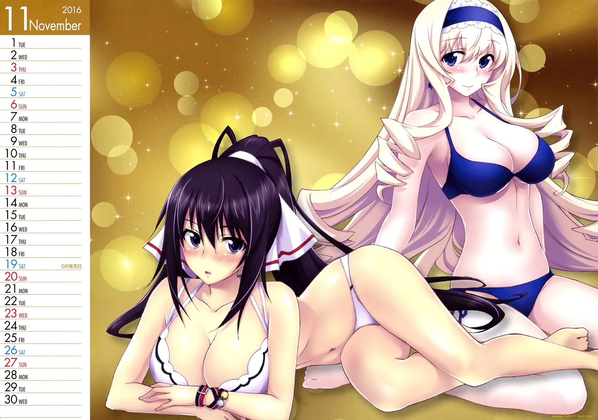 календари, аниме, бесконечные, небеса, infinite, stratos