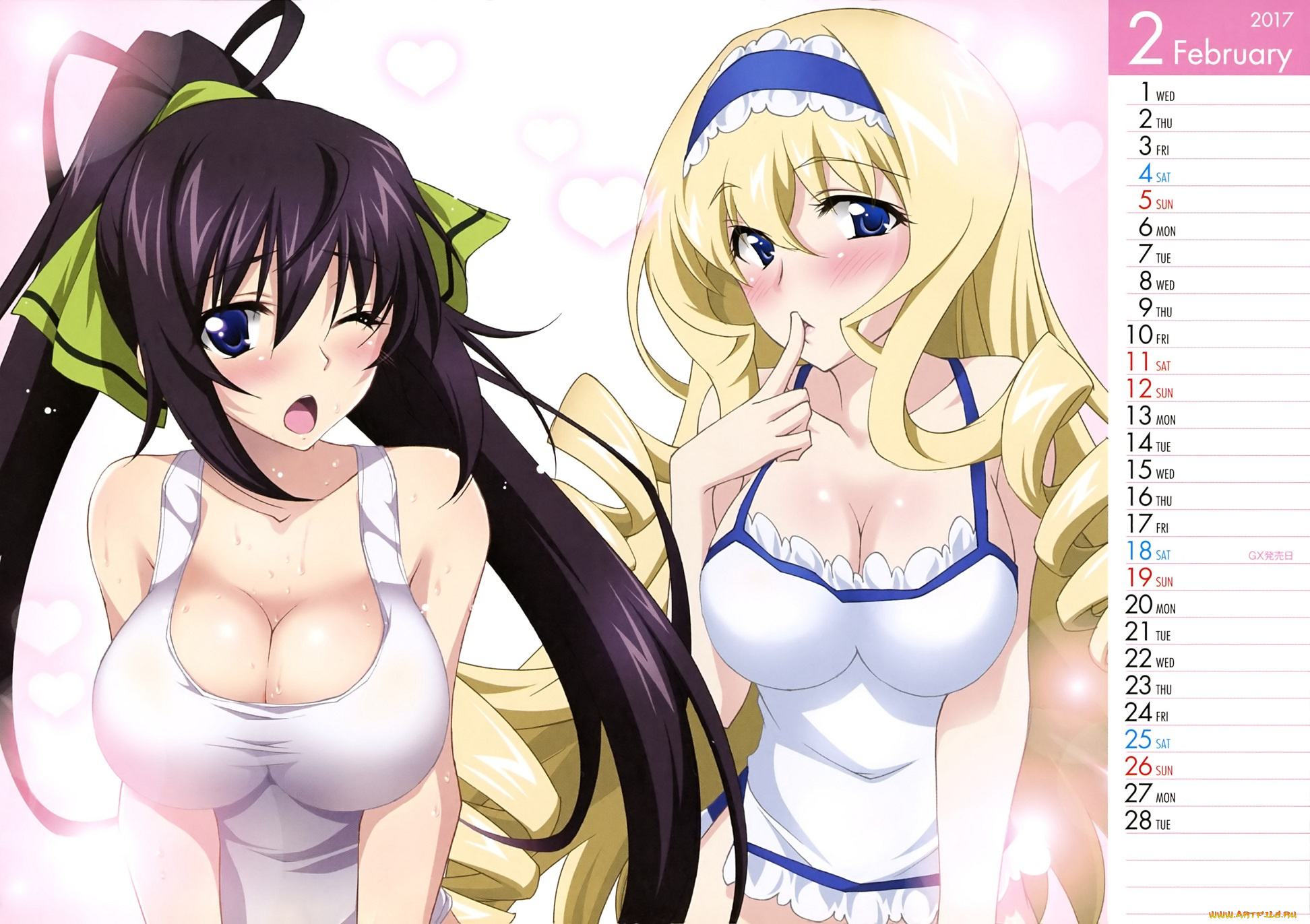 календари, аниме, бесконечные, небеса, infinite, stratos