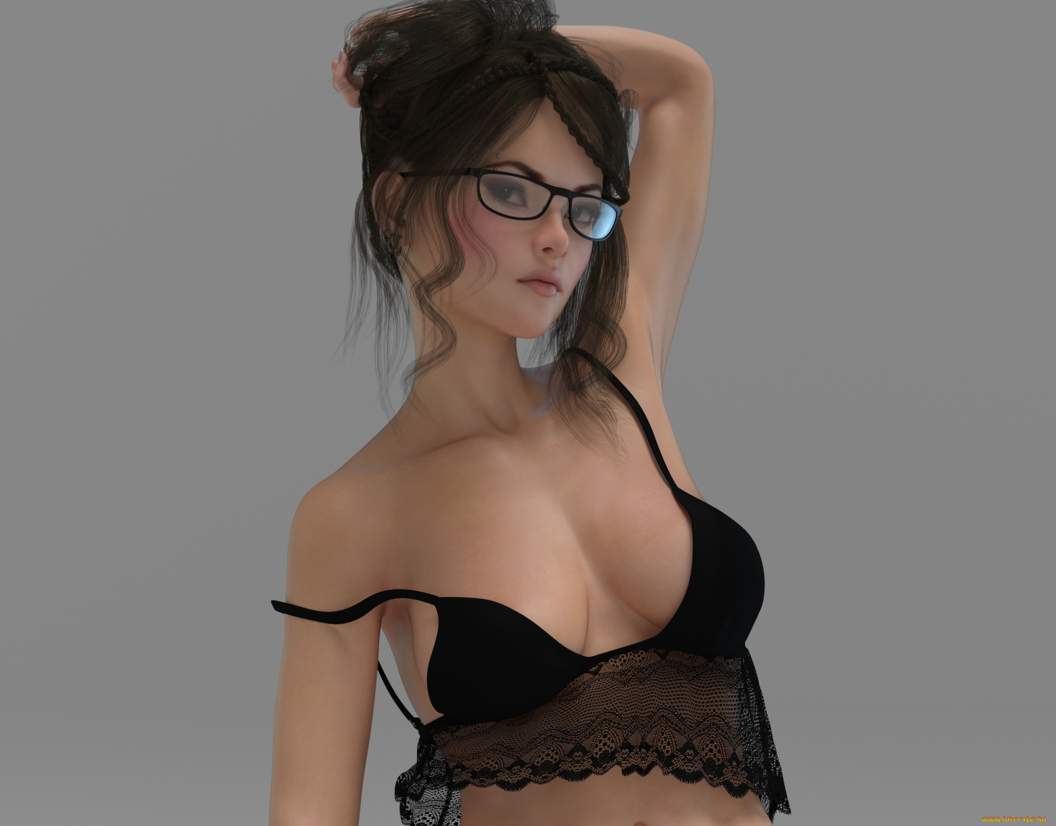 3д, графика, люди, , people, девушка, взгляд, фон